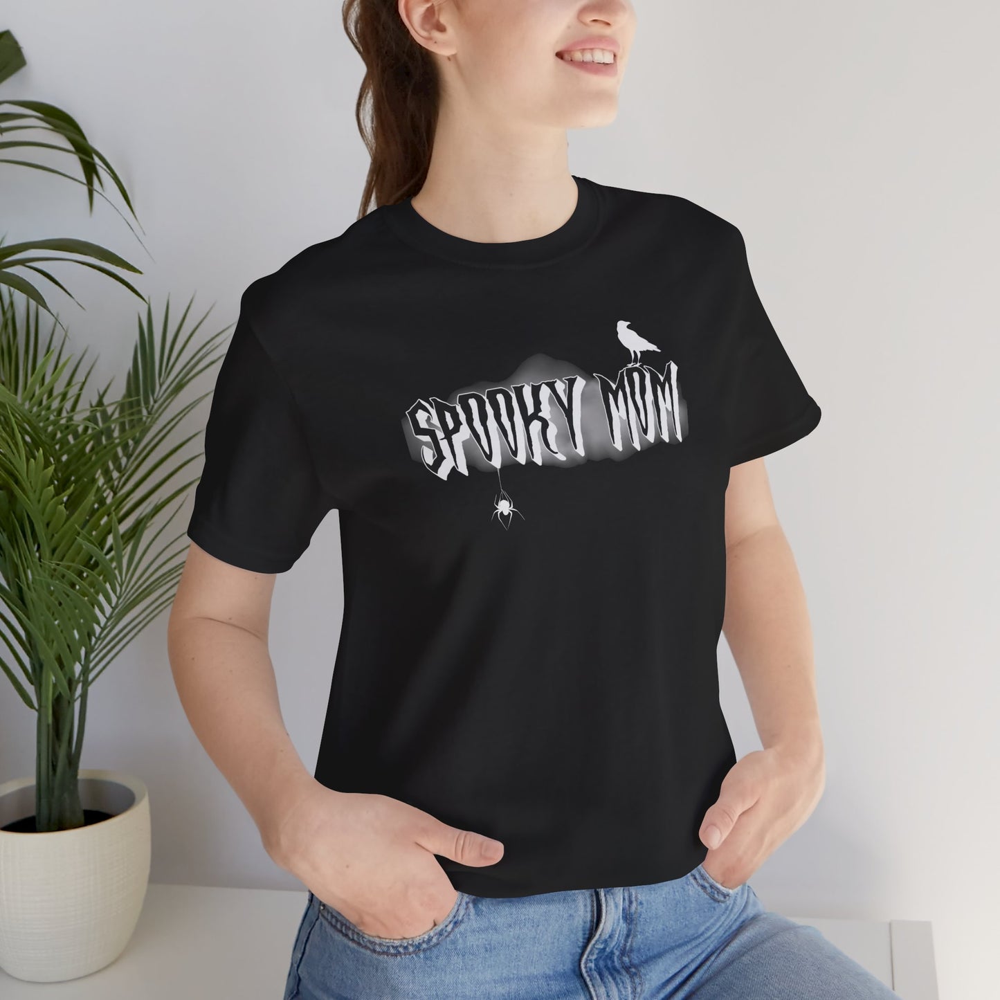 Spooky Mom Tee, Ghostly Apparel, Goth Mom Jersey Short Sleeve Tee, Punk Mom Shirt, Halloween Shirt, Alternative Clothing, Mother's Day