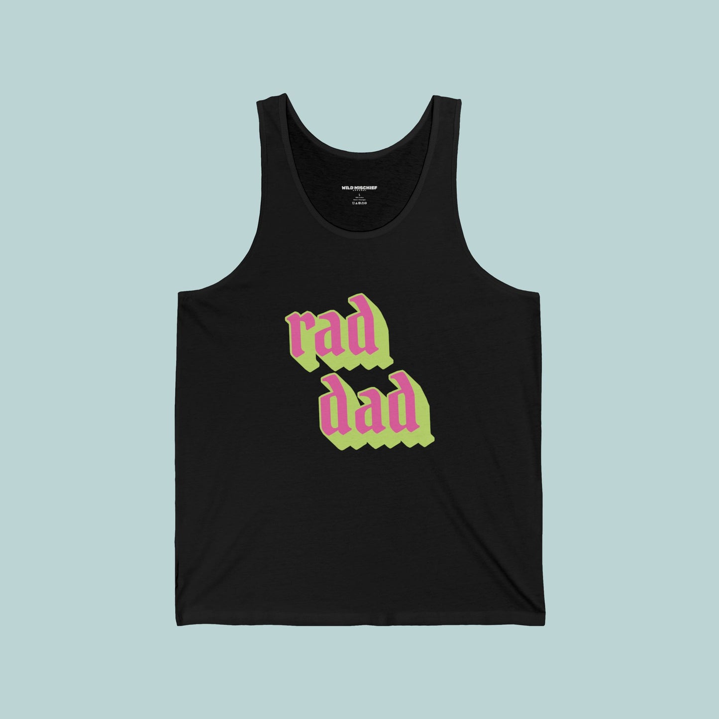 Rad Dad Jersey Tank - Perfect for Father's Day, Gifts for Dad, Summer Casual Wear, Family Gatherings, Trendy Father Apparel, 90s aesthetic