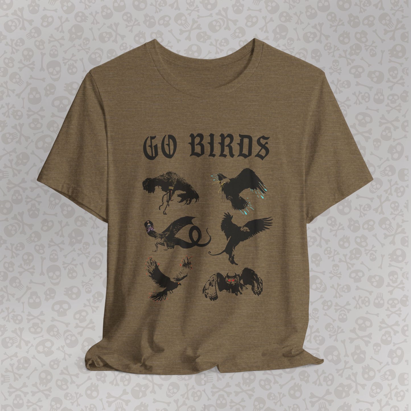 Go Birds Cryptids T-Shirt, Bird Cryptid Tee, Thunderbird Shirt, Snallygaster, Griffin, Phoenix, Devil Bird, Terror Bird, Philadelphia Shirt