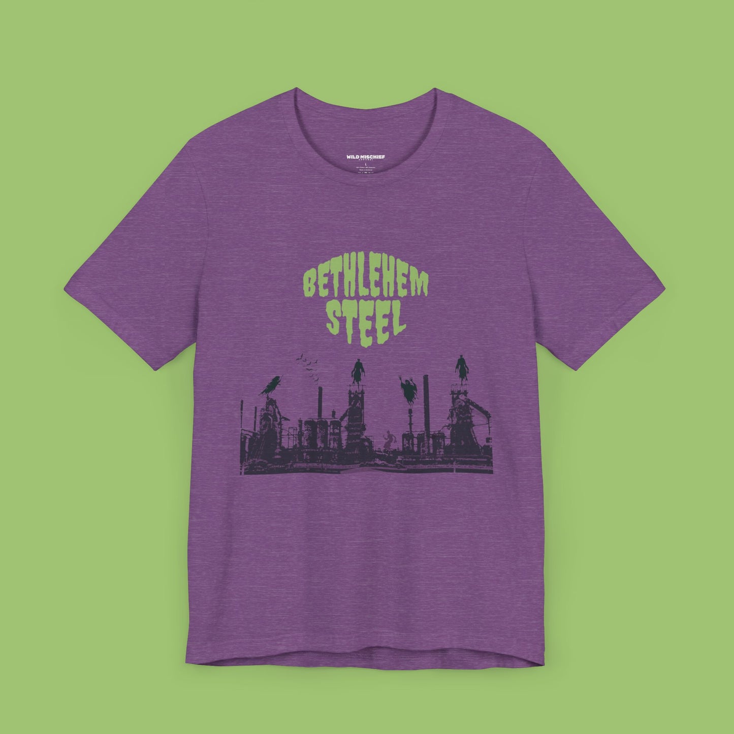 Spooky Bethlehem Steel T-Shirt, Bethlehem Goth, Vintage Style Tee, Retro Graphic Top, Unisex Jersey Short Sleeve Tee, Bethlehem PA