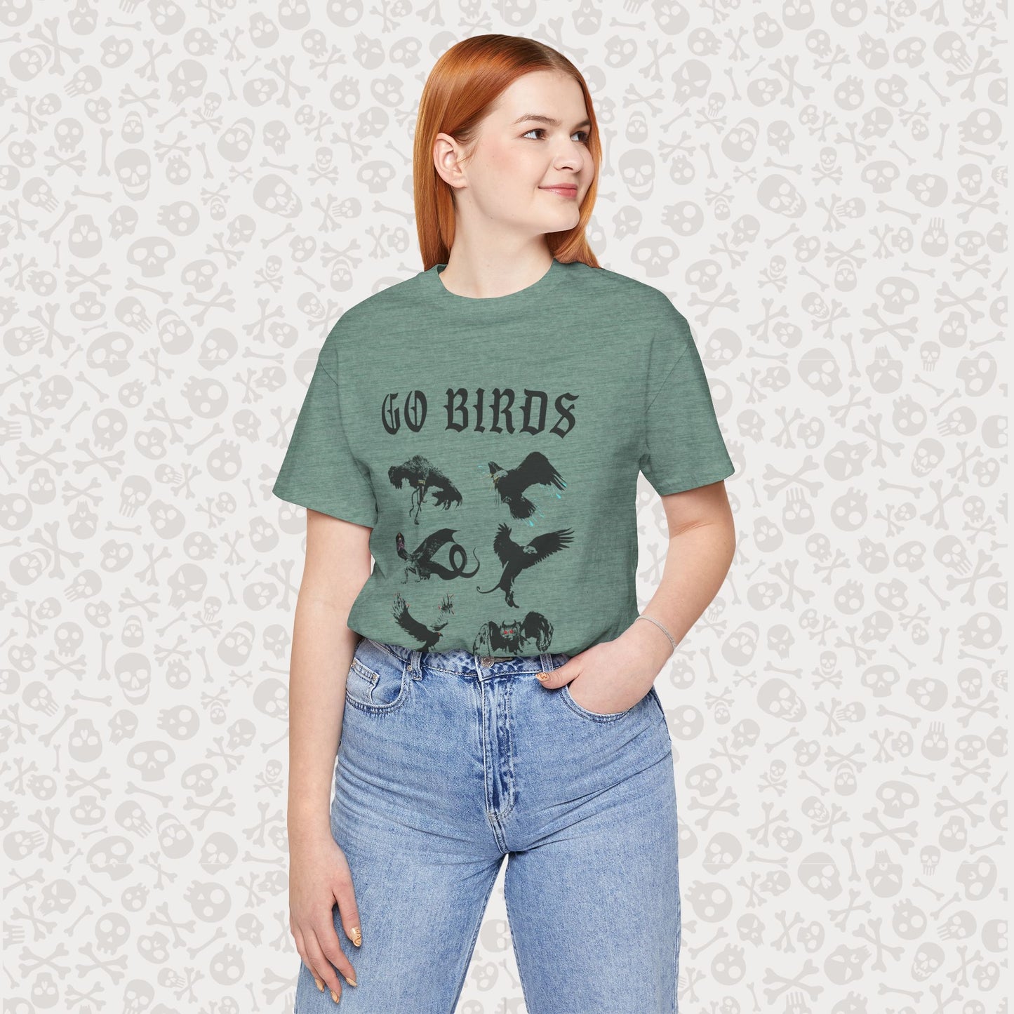 Go Birds Cryptids T-Shirt, Bird Cryptid Tee, Thunderbird Shirt, Snallygaster, Griffin, Phoenix, Devil Bird, Terror Bird, Philadelphia Shirt