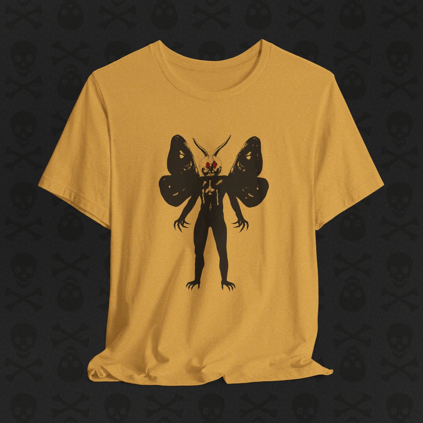 Camiseta Críptica de Mothman, Criatura Mitológica, Camiseta de Manga Corta Unisex, Camiseta de Leyenda Urbana, Camiseta de Criatura Paranormal, Camiseta Sobrenatural