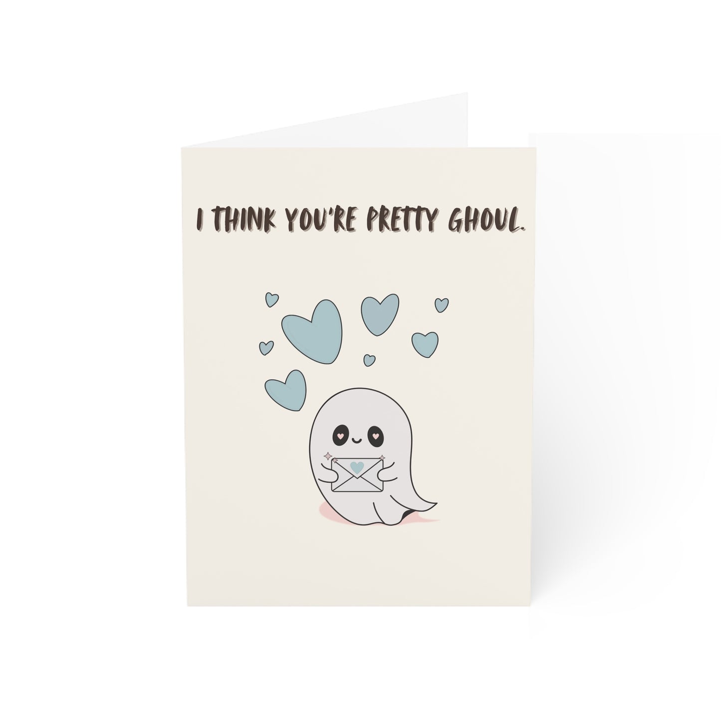 Tarjeta de felicitación "Creo que eres guapa, fantasma", San Valentín, Romance, Fantasma, Notas de amor, Regalo para él, Regalo para ella, Regalo para ellos