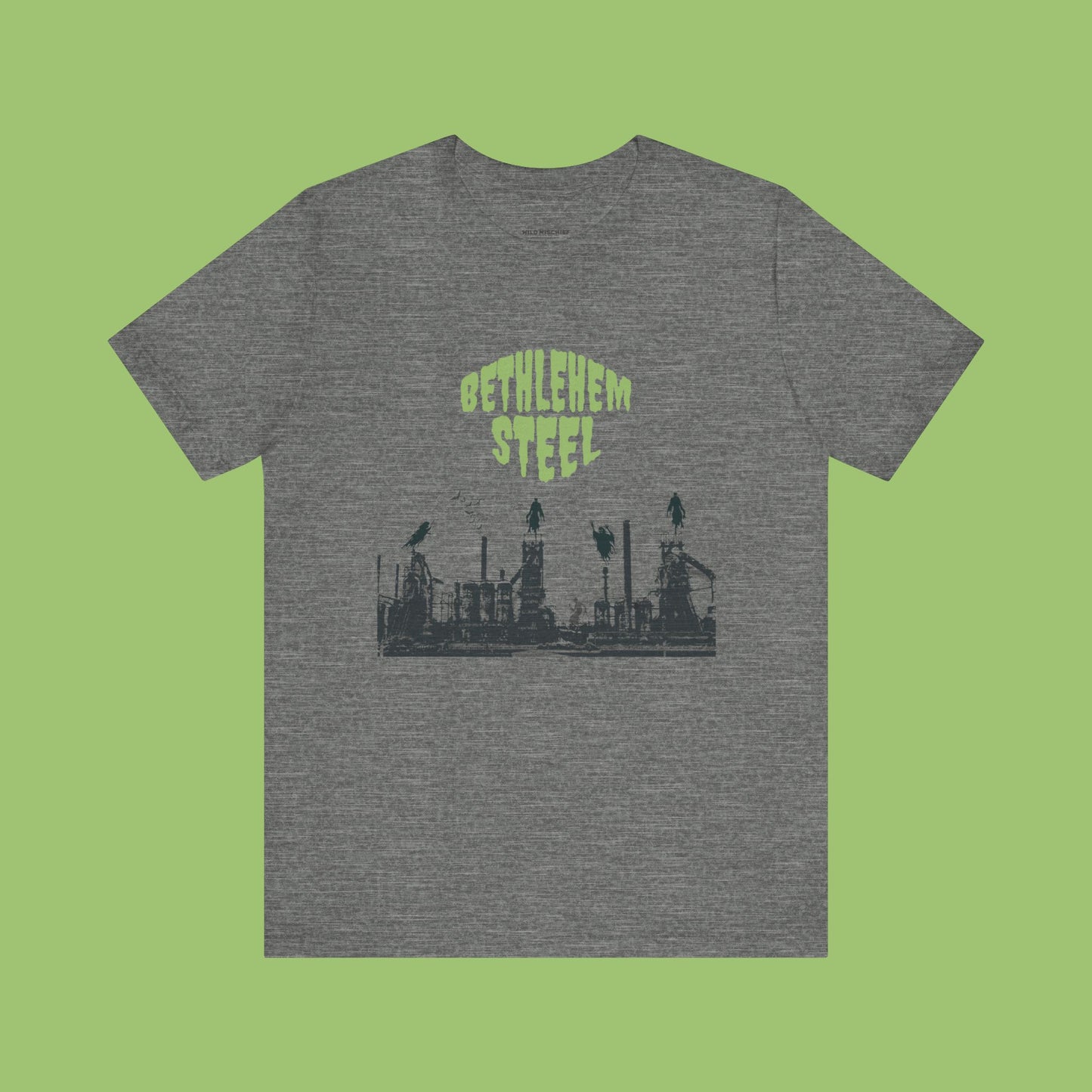 Spooky Bethlehem Steel T-Shirt, Bethlehem Goth, Vintage Style Tee, Retro Graphic Top, Unisex Jersey Short Sleeve Tee, Bethlehem PA