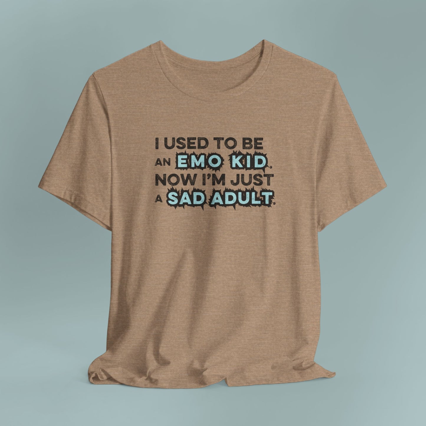 Former Emo Kid T-Shirt, Unisex Short Sleeve Tee, Gift for Sad Adults, Emo Fashion Tee, Casual Everyday Wear, Funny T-Shirt