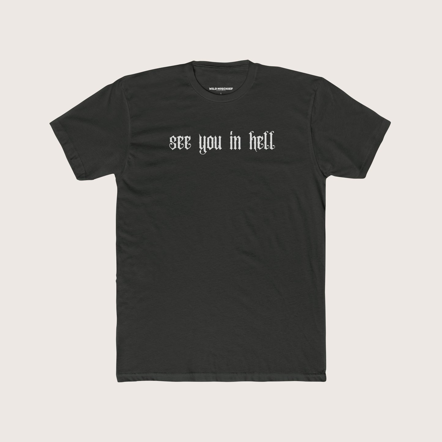 Camiseta "Nos vemos en el infierno", unisex, gráfica, alternativa, gótica, punk, ropa vanguardista