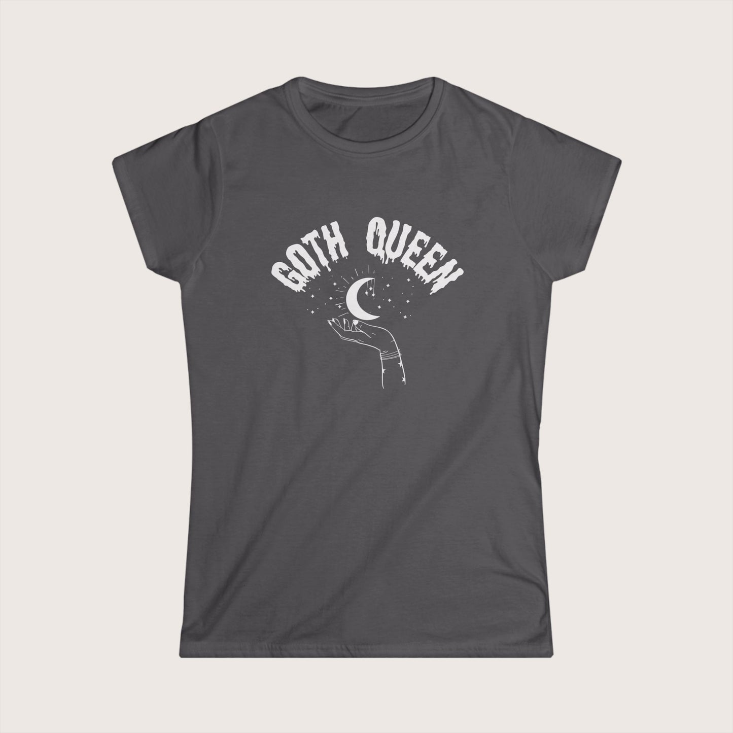 Camiseta Gótica Reina Luna, Camiseta Gótica para Mujer, Top Oscuro, Ropa Gótica, Camiseta con Fases Lunares