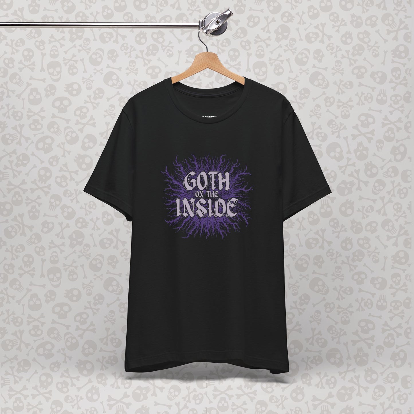 Goth on the Inside Unisex Tee, Goth Emo Punk Graphic Shirt, Dark Alternative Clothing, Punk Rock T-Shirt, Gothic Fashion Top