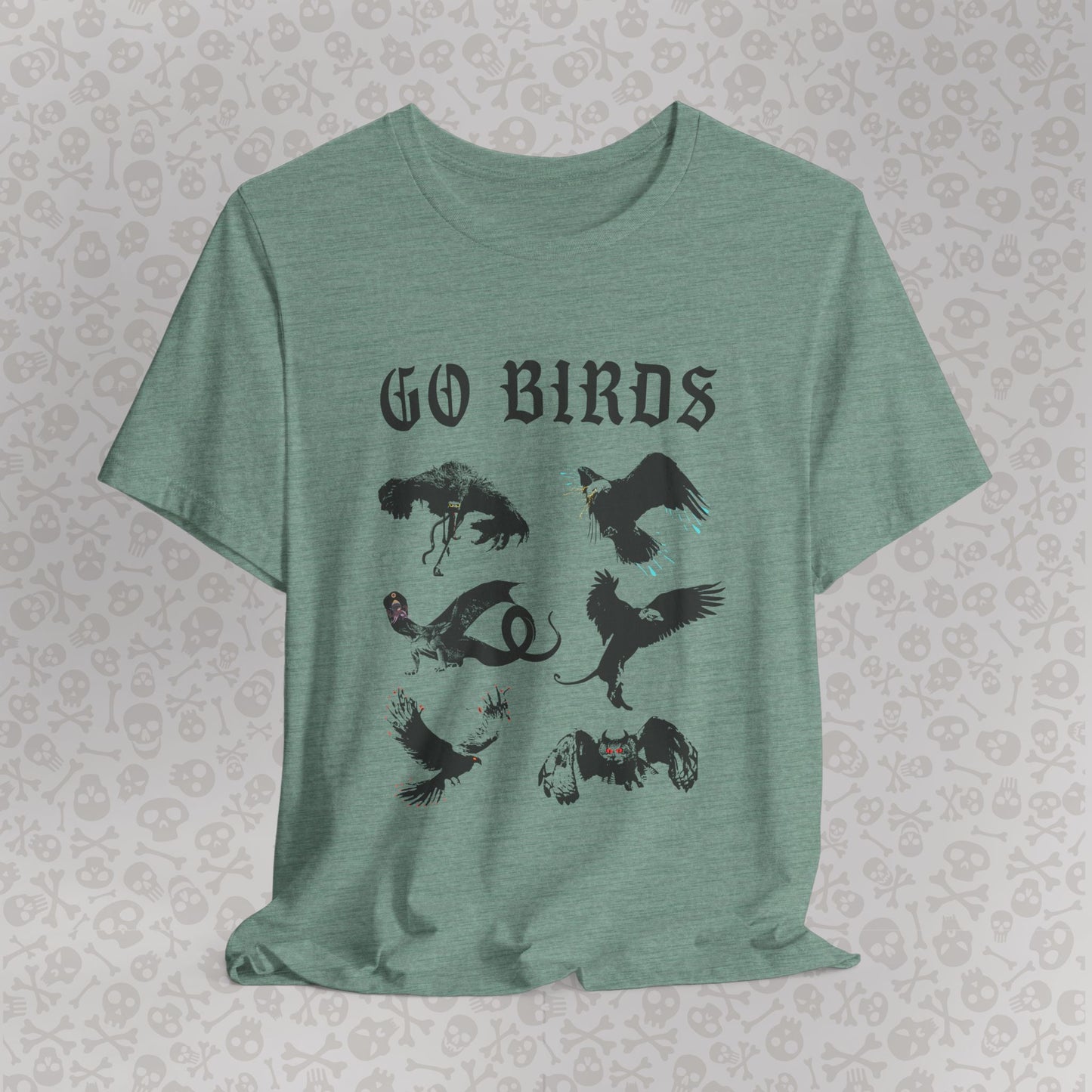 Go Birds Cryptids T-Shirt, Bird Cryptid Tee, Thunderbird Shirt, Snallygaster, Griffin, Phoenix, Devil Bird, Terror Bird, Philadelphia Shirt