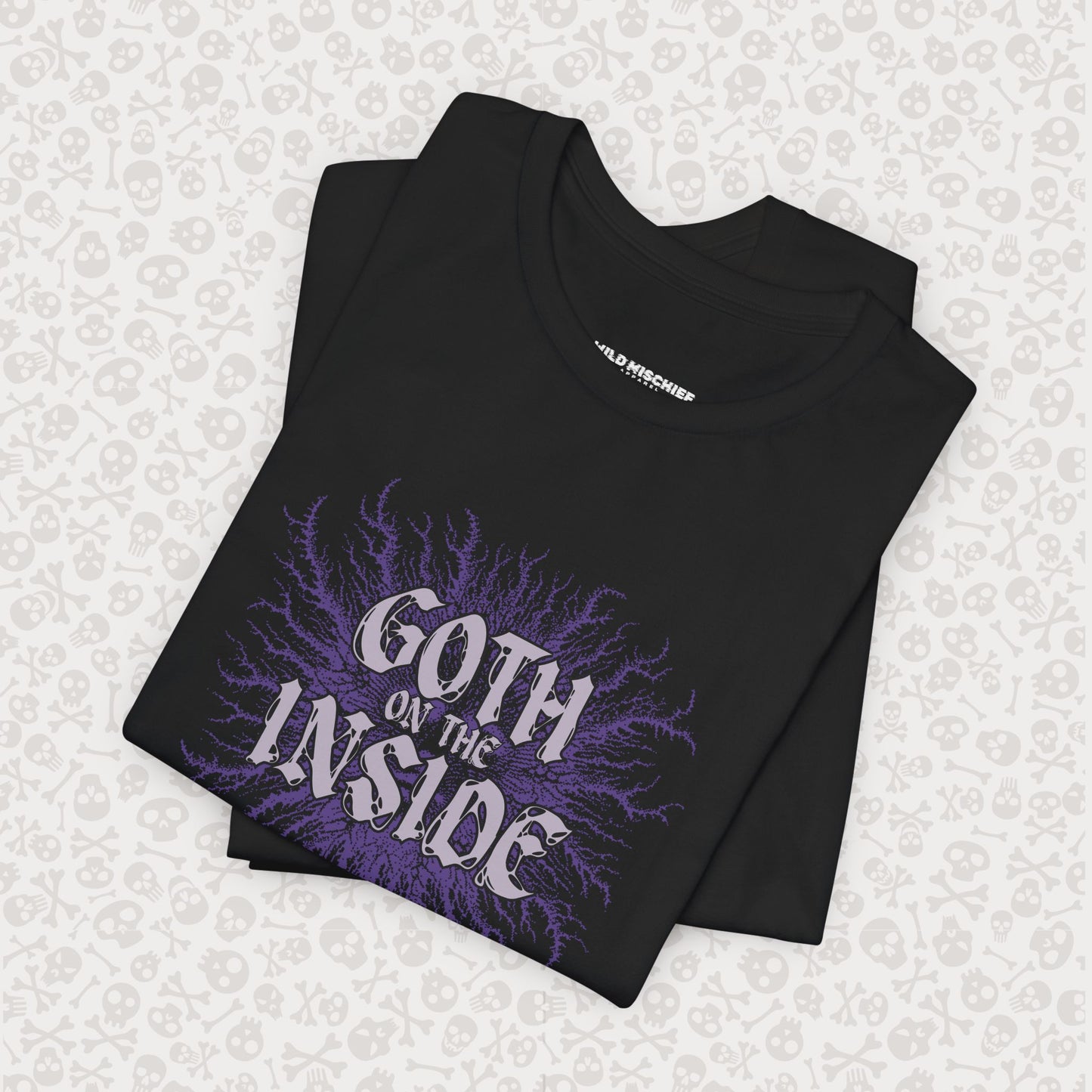 Goth on the Inside Unisex Tee, Goth Emo Punk Graphic Shirt, Dark Alternative Clothing, Punk Rock T-Shirt, Gothic Fashion Top