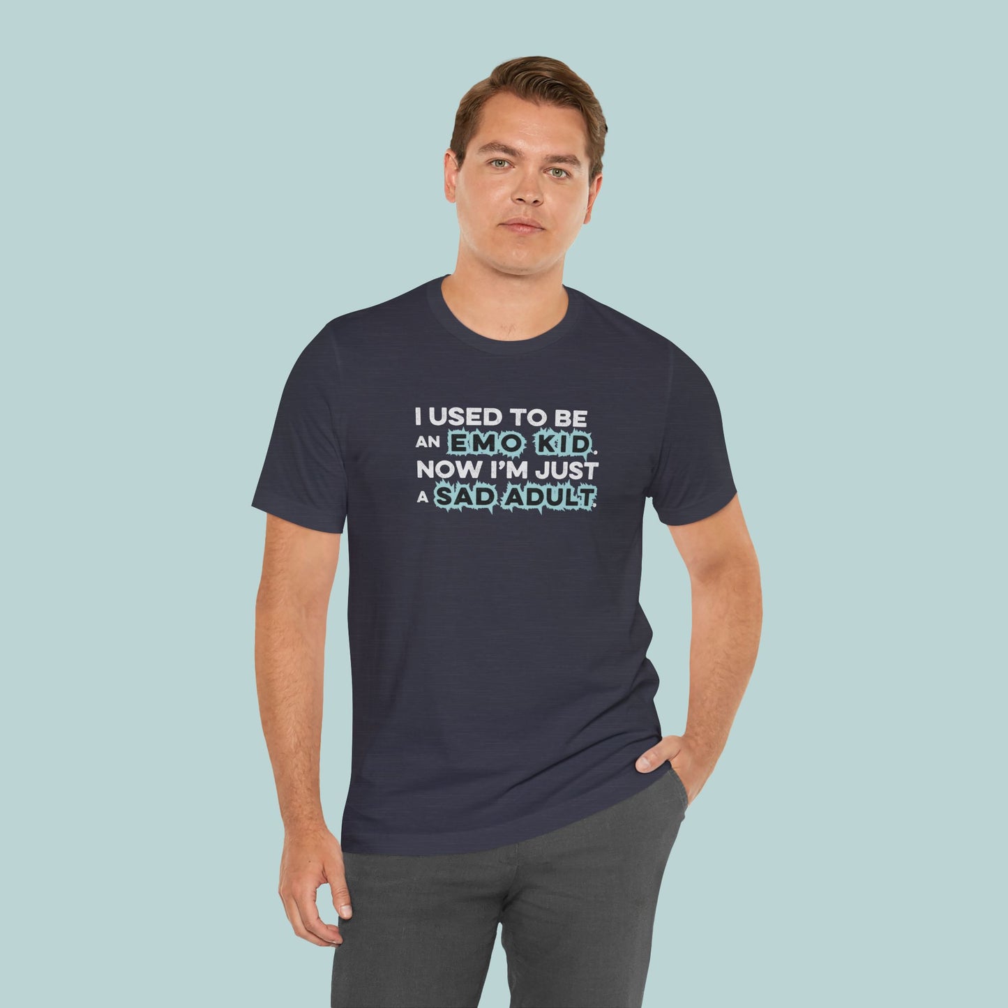 Former Emo Kid T-Shirt, Unisex Short Sleeve Tee, Gift for Sad Adults, Emo Fashion Tee, Casual Everyday Wear, Funny T-Shirt