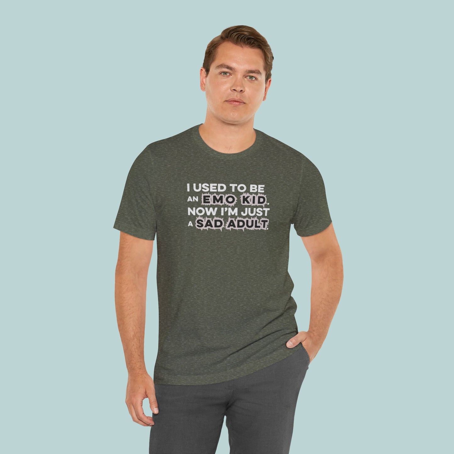 Former Emo Kid T-Shirt, Unisex Short Sleeve Tee, Gift for Sad Adults, Emo Fashion Tee, Casual Everyday Wear, Funny T-Shirt