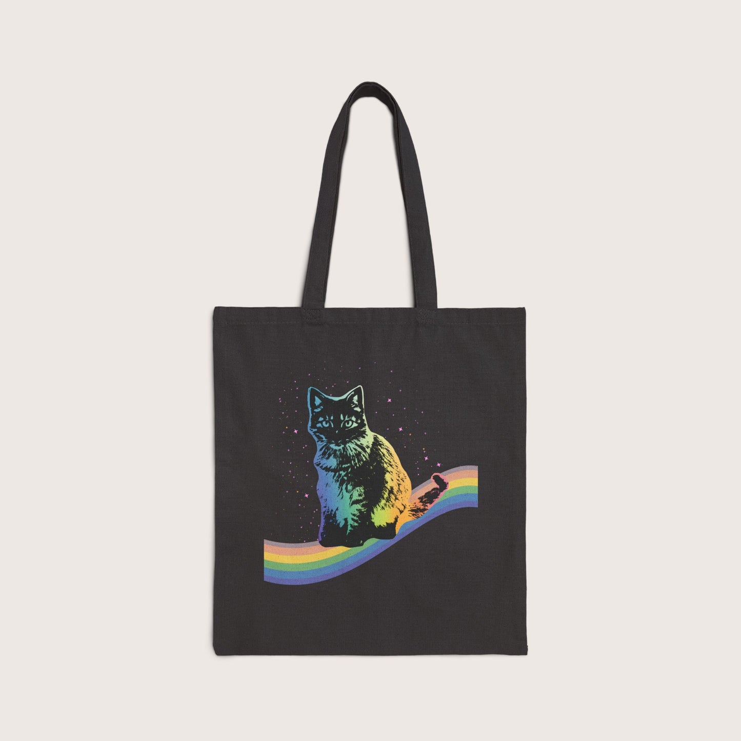 Colorful Cat Tote Bag, Cat Lover Gift, Eco-Friendly Shopping Bag, Cute Pet Accessory, Fun Beach Tote, Vibrant Animal Art, Pride Tote, LGBTQ,