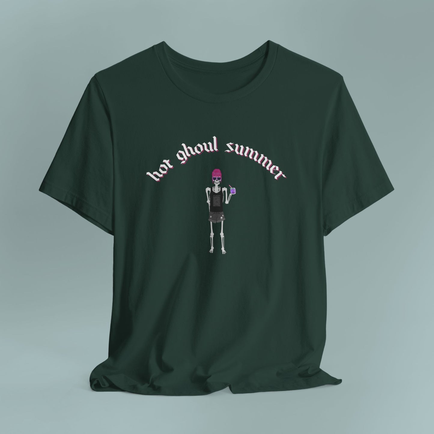 Hot Ghoul Summer Punk Goth T-Shirt, Unisex Tee Shirt, Halloween, Alternative Fashion, Spooky Clothing, Graphic Tee