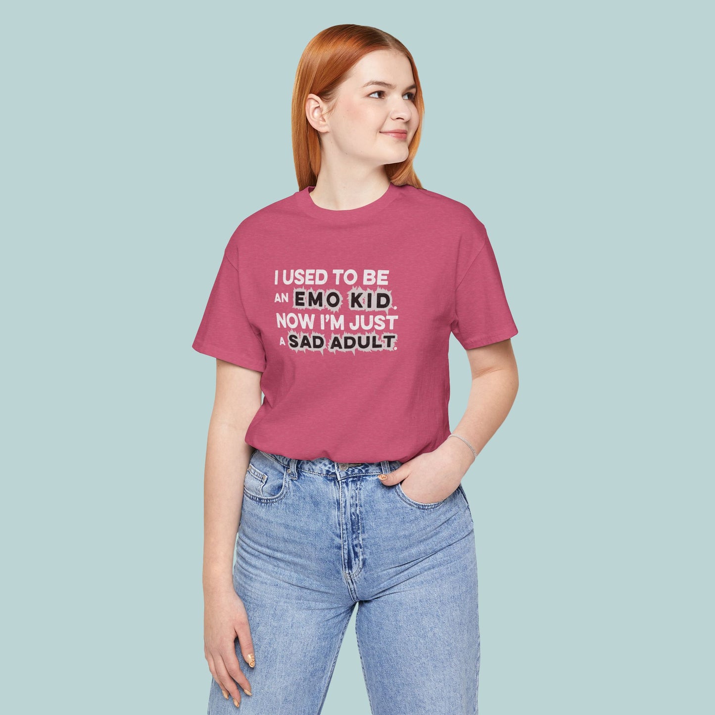 Former Emo Kid T-Shirt, Unisex Short Sleeve Tee, Gift for Sad Adults, Emo Fashion Tee, Casual Everyday Wear, Funny T-Shirt