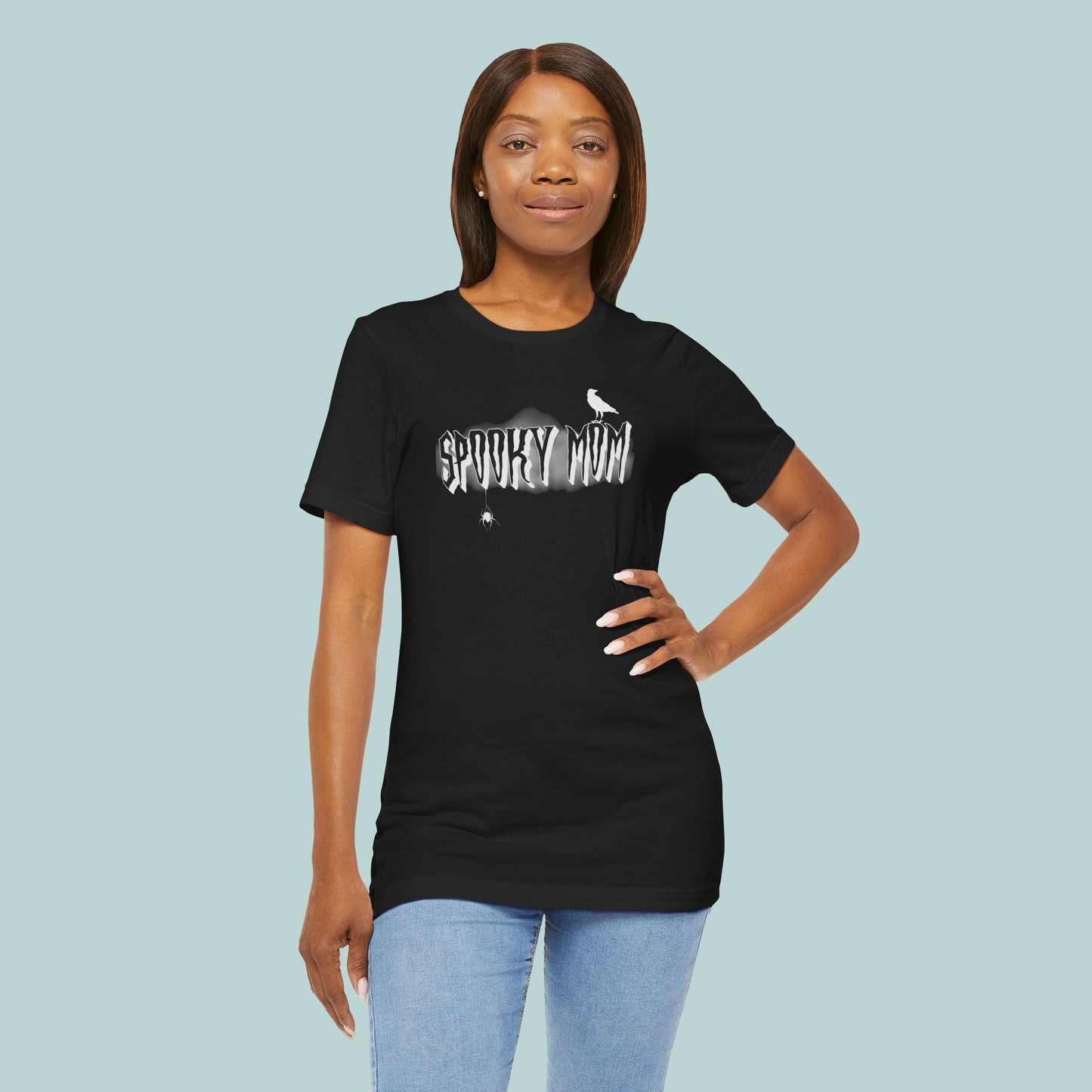 Spooky Mom Tee, Ghostly Apparel, Goth Mom Jersey Short Sleeve Tee, Punk Mom Shirt, Halloween Shirt, Alternative Clothing, Mother's Day