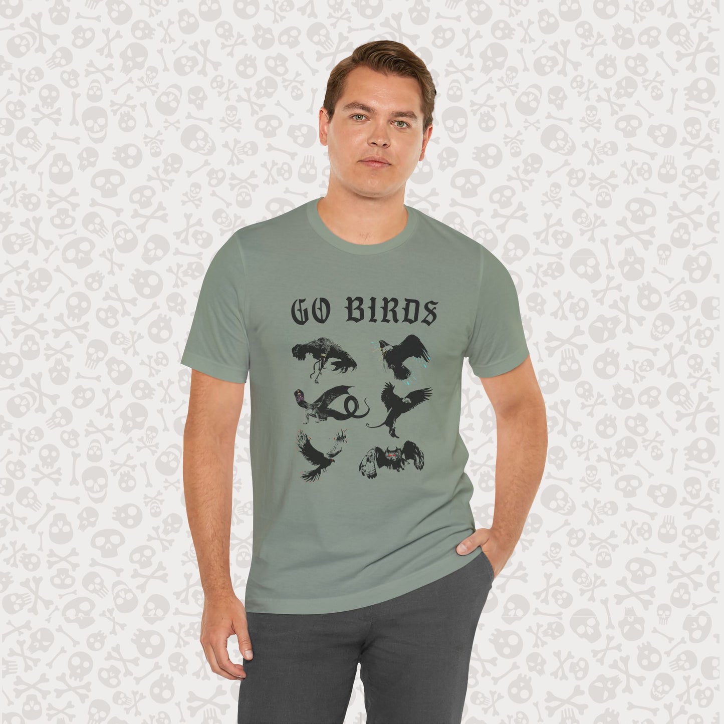 Go Birds Cryptids T-Shirt, Bird Cryptid Tee, Thunderbird Shirt, Snallygaster, Griffin, Phoenix, Devil Bird, Terror Bird, Philadelphia Shirt