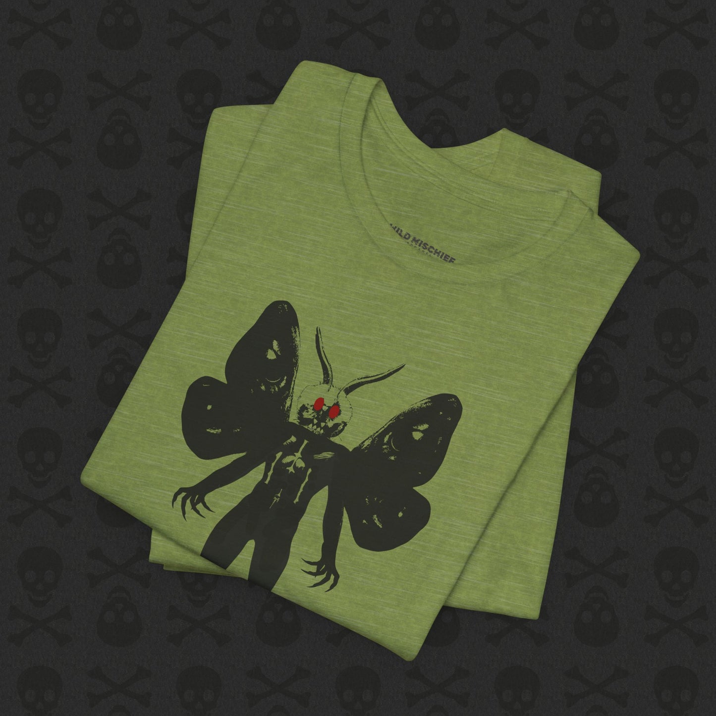 Camiseta Críptica de Mothman, Criatura Mitológica, Camiseta de Manga Corta Unisex, Camiseta de Leyenda Urbana, Camiseta de Criatura Paranormal, Camiseta Sobrenatural