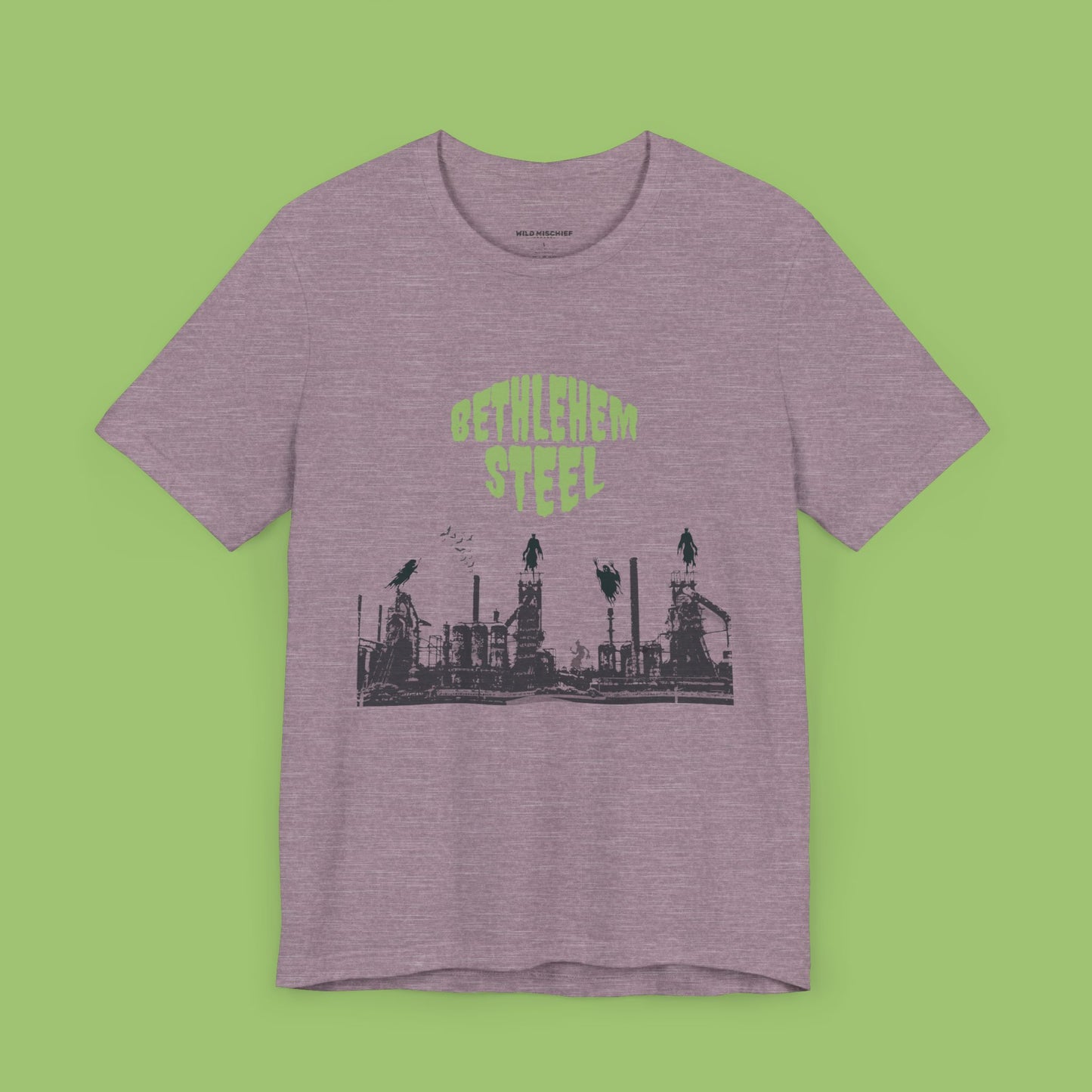Spooky Bethlehem Steel T-Shirt, Bethlehem Goth, Vintage Style Tee, Retro Graphic Top, Unisex Jersey Short Sleeve Tee, Bethlehem PA