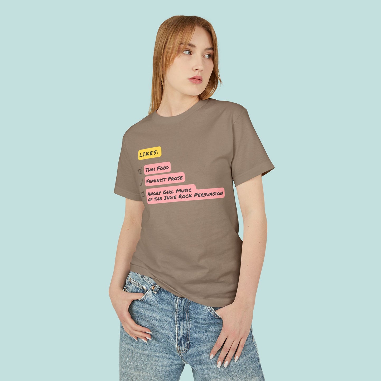 Camiseta vintage inspirada en películas de los 90, camiseta musical de Angry Girl, top con gráfico de prosa feminista, regalo para amantes de la comida tailandesa, camiseta unisex de algodón grueso.