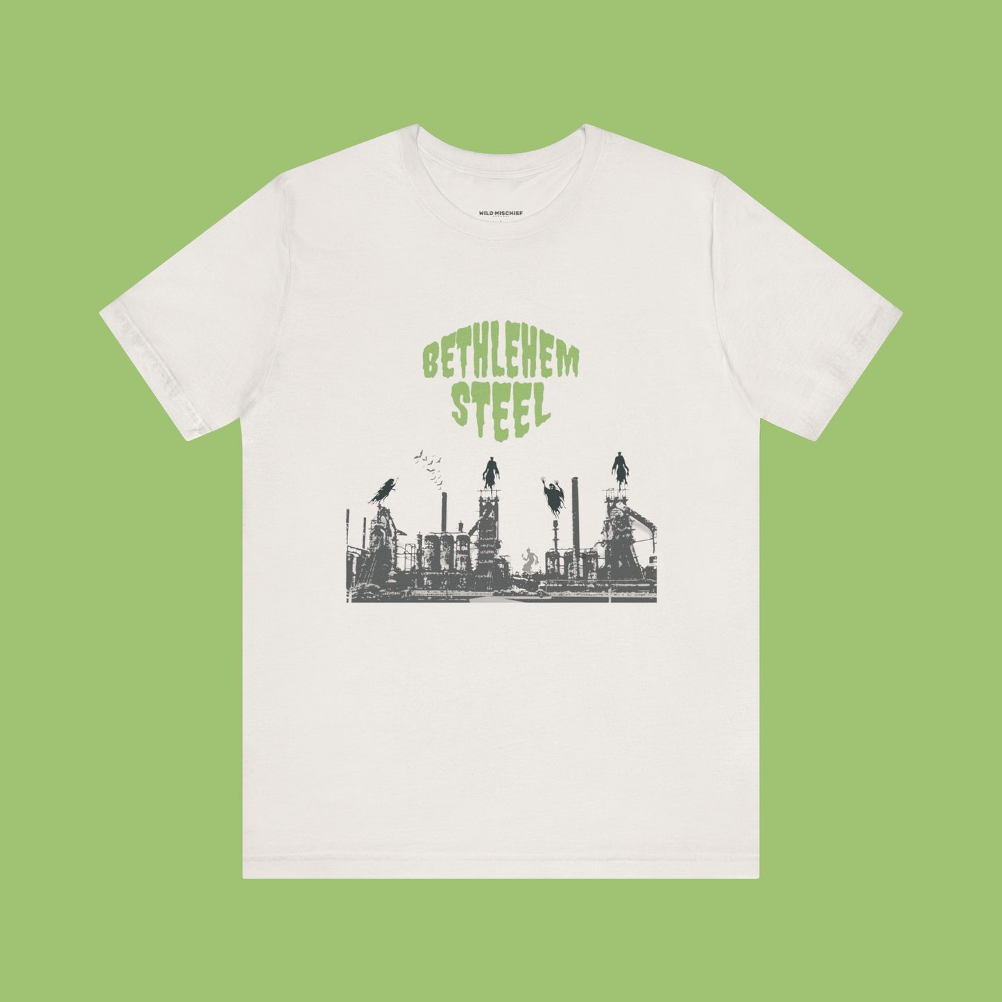 Spooky Bethlehem Steel T-Shirt, Bethlehem Goth, Vintage Style Tee, Retro Graphic Top, Unisex Jersey Short Sleeve Tee, Bethlehem PA