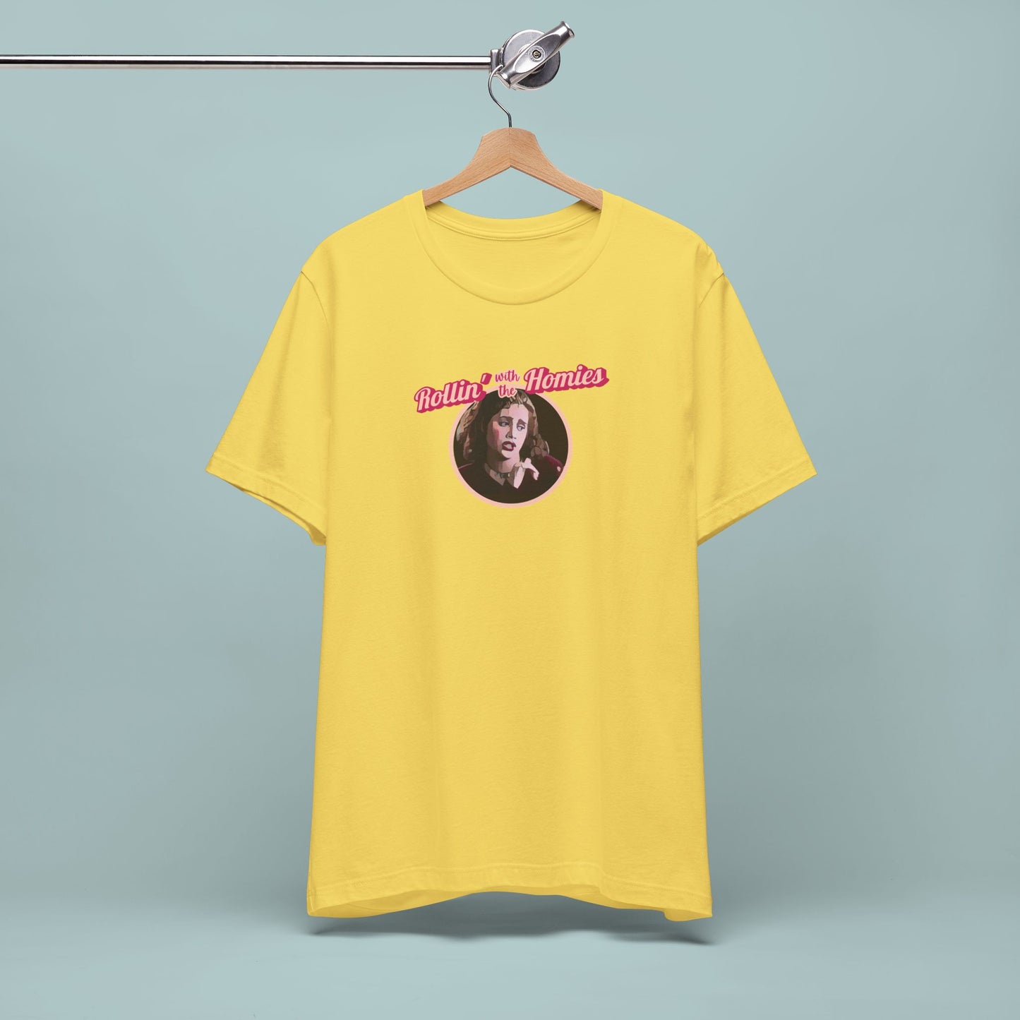 Camiseta de la película Clueless Rollin' With the Homies de los 90, top de moda retro, camiseta con gráficos hipster, camiseta vintage de cultura pop, camisetas clásicas de culto