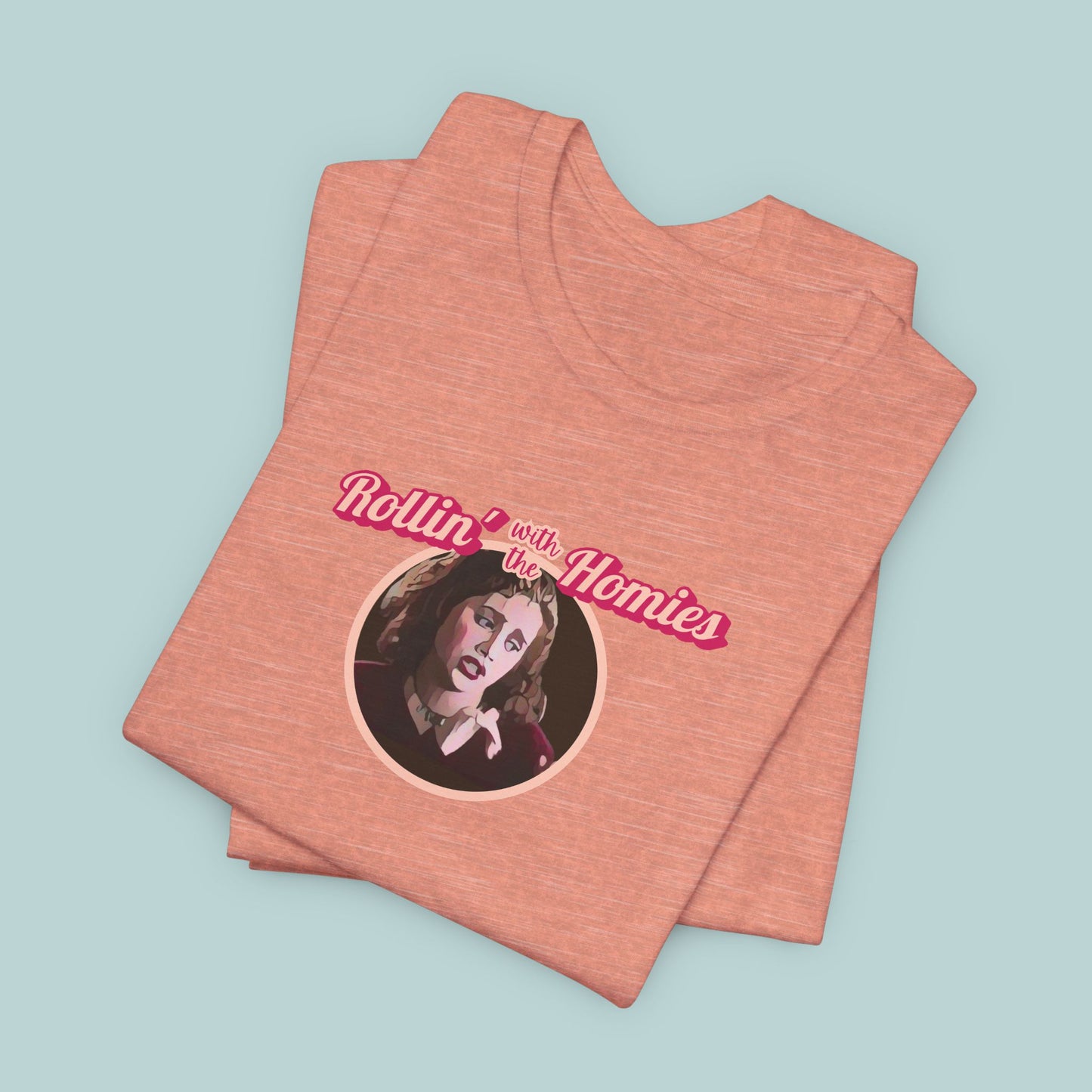 Camiseta de la película Clueless Rollin' With the Homies de los 90, top de moda retro, camiseta con gráficos hipster, camiseta vintage de cultura pop, camisetas clásicas de culto