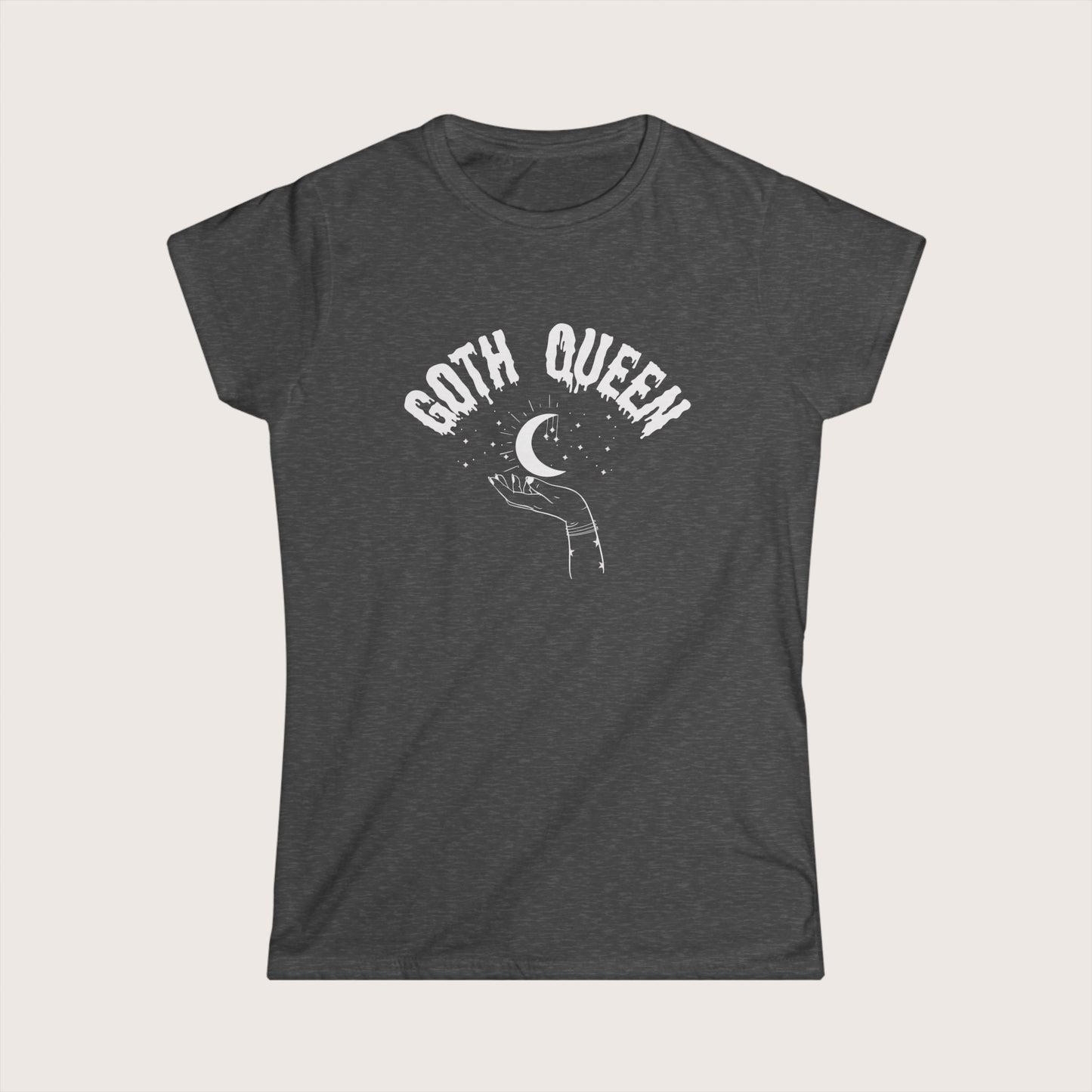Camiseta Gótica Reina Luna, Camiseta Gótica para Mujer, Top Oscuro, Ropa Gótica, Camiseta con Fases Lunares