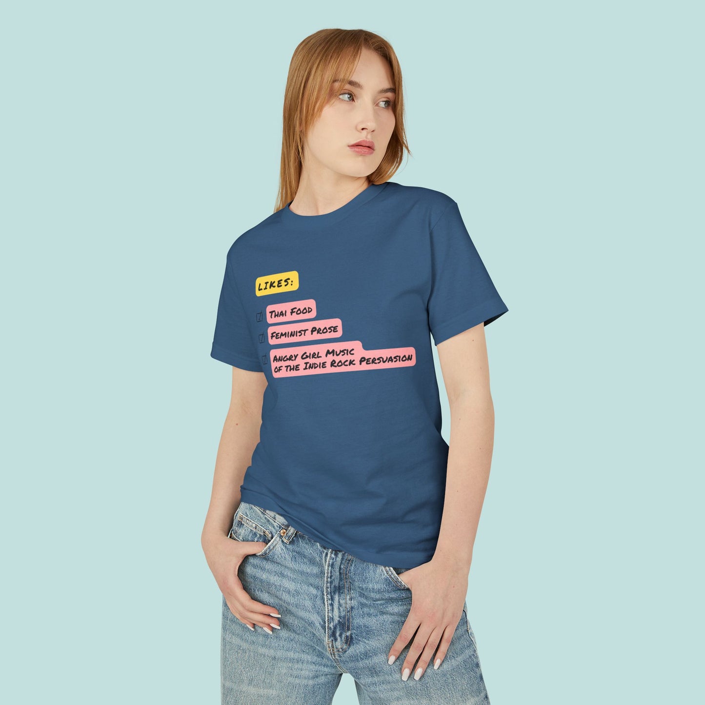 Camiseta vintage inspirada en películas de los 90, camiseta musical de Angry Girl, top con gráfico de prosa feminista, regalo para amantes de la comida tailandesa, camiseta unisex de algodón grueso.