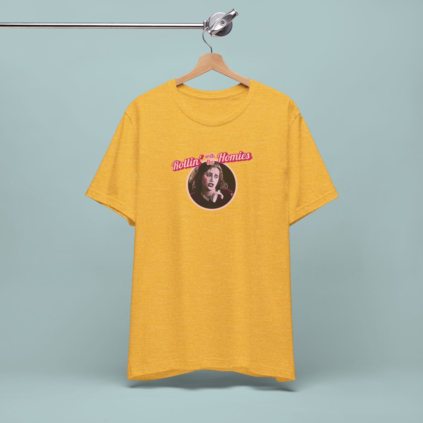 Camiseta de la película Clueless Rollin' With the Homies de los 90, top de moda retro, camiseta con gráficos hipster, camiseta vintage de cultura pop, camisetas clásicas de culto