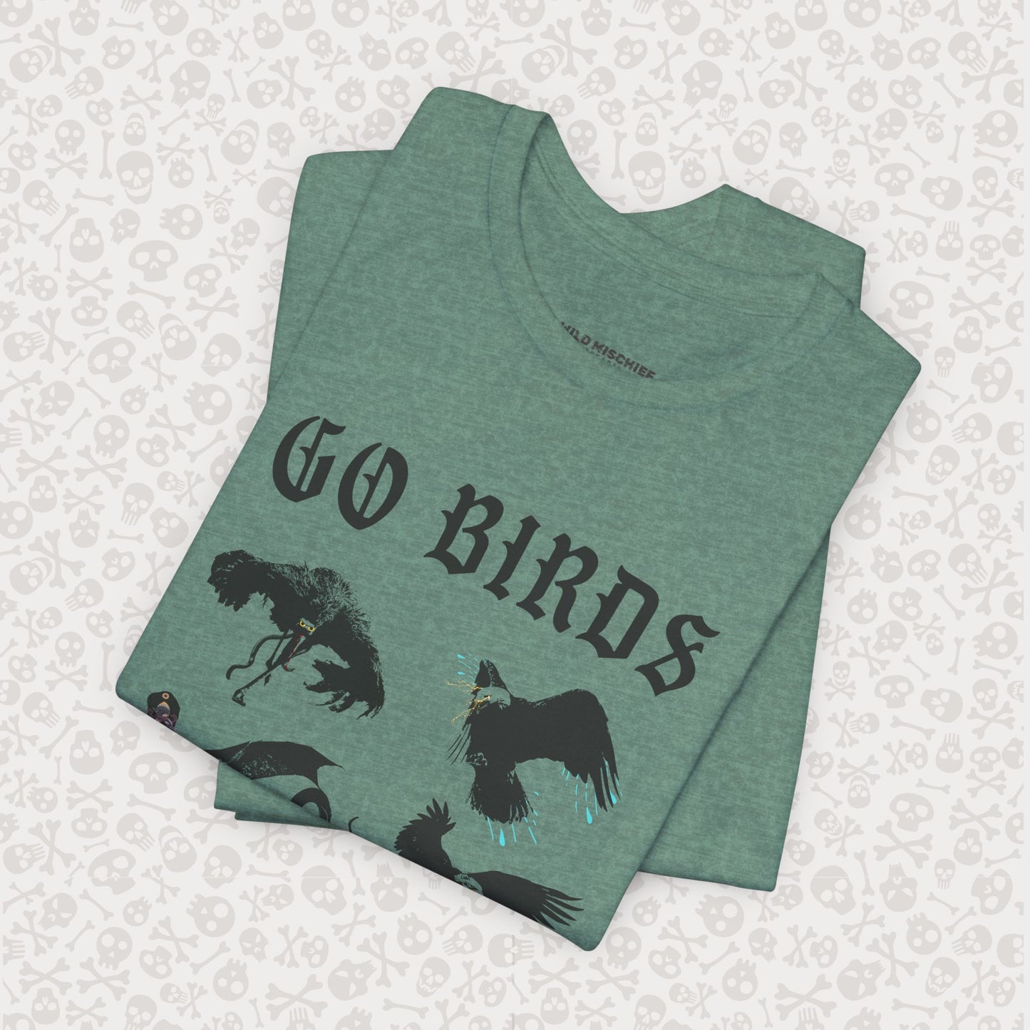 Go Birds Cryptids T-Shirt, Bird Cryptid Tee, Thunderbird Shirt, Snallygaster, Griffin, Phoenix, Devil Bird, Terror Bird, Philadelphia Shirt