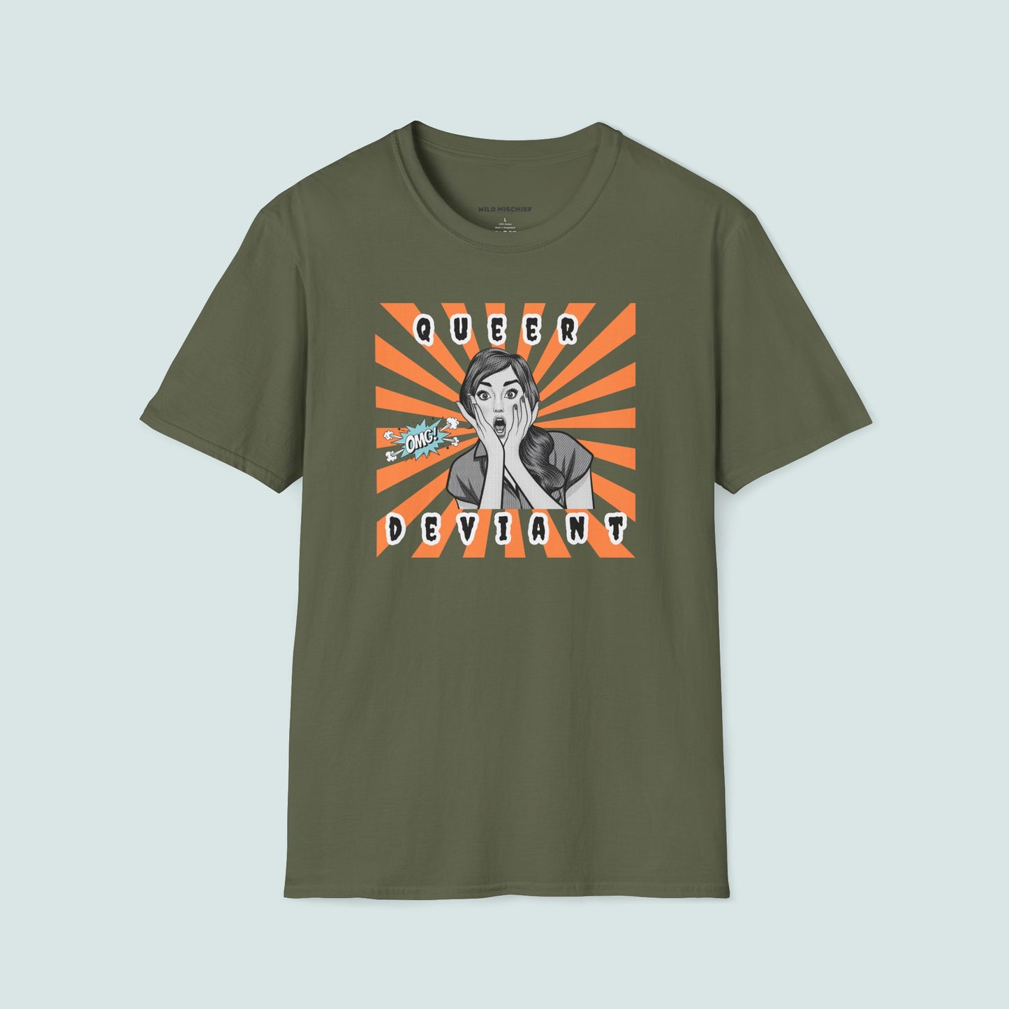 Queer Deviant Unisex Softstyle T-Shirt, LGBTQ+ Pride Tee - LGBTQ Clothing, Rainbow Shirt, LGBT Apparel, Gender Queer Top, Pride Parade