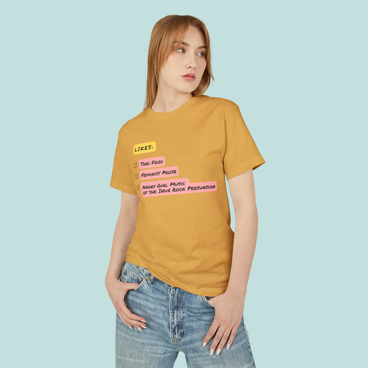 Camiseta vintage inspirada en películas de los 90, camiseta musical de Angry Girl, top con gráfico de prosa feminista, regalo para amantes de la comida tailandesa, camiseta unisex de algodón grueso.