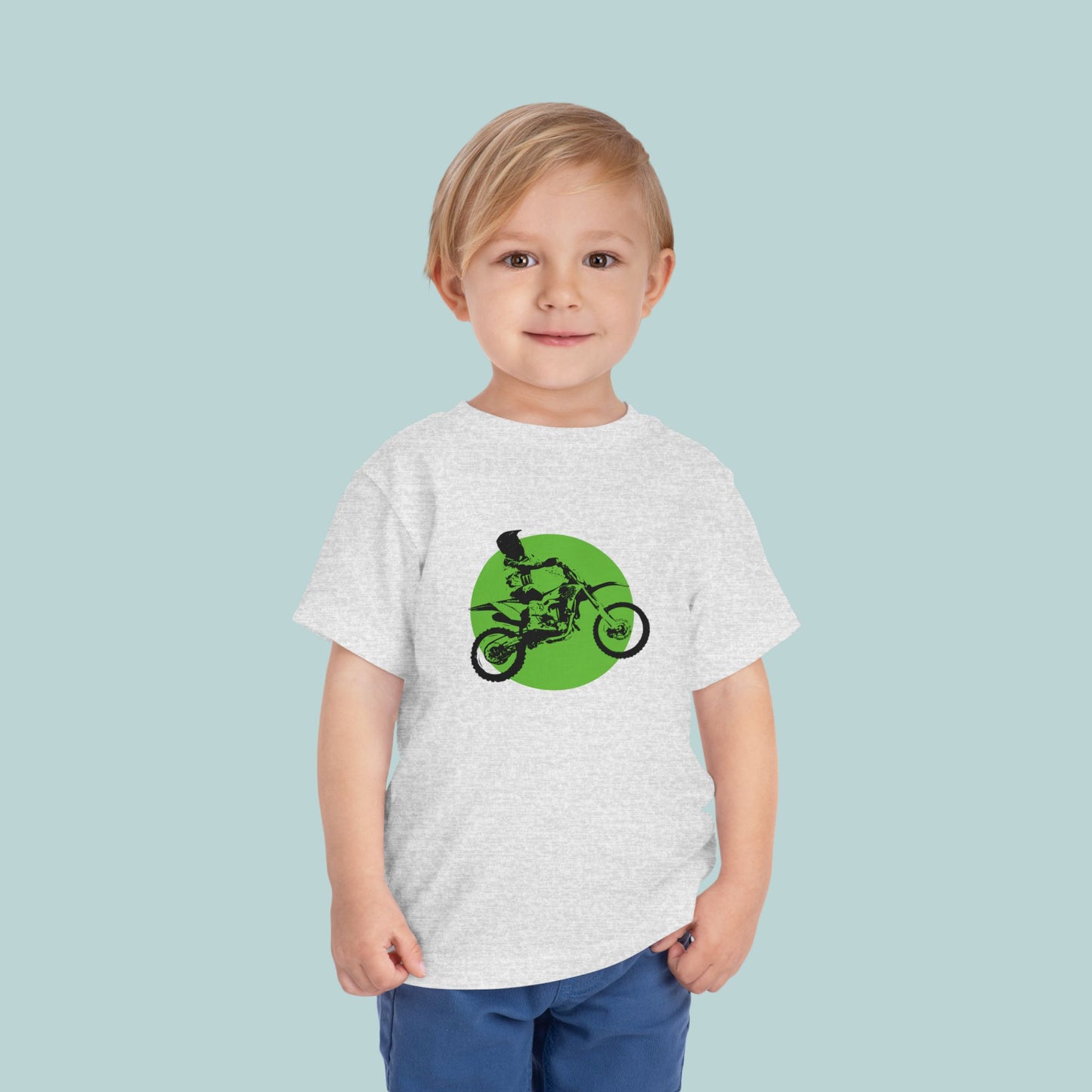 Dirt Bike Toddler Tee, Kids Motocross Shirt, Off-Road Child Top, Cool Children's T-Shirt for Boys and Girls, Birthday Gift for Toddlers