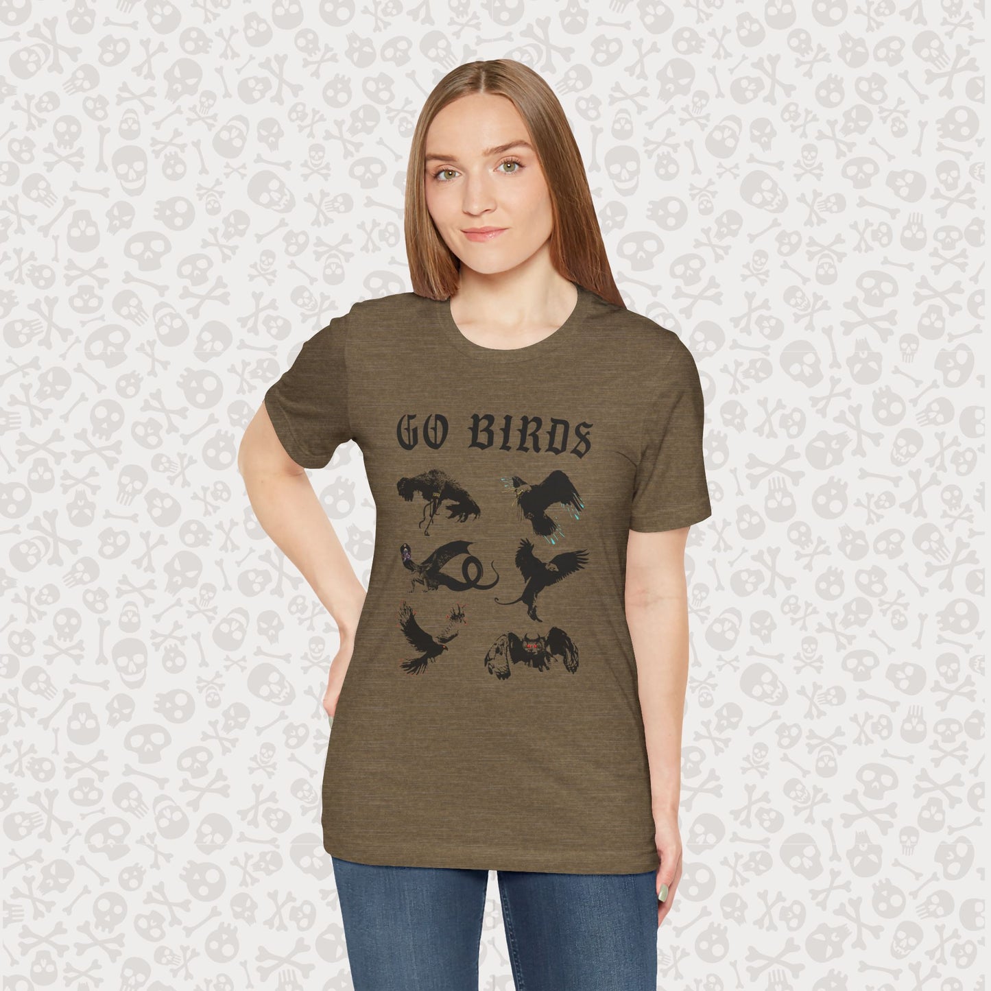 Go Birds Cryptids T-Shirt, Bird Cryptid Tee, Thunderbird Shirt, Snallygaster, Griffin, Phoenix, Devil Bird, Terror Bird, Philadelphia Shirt