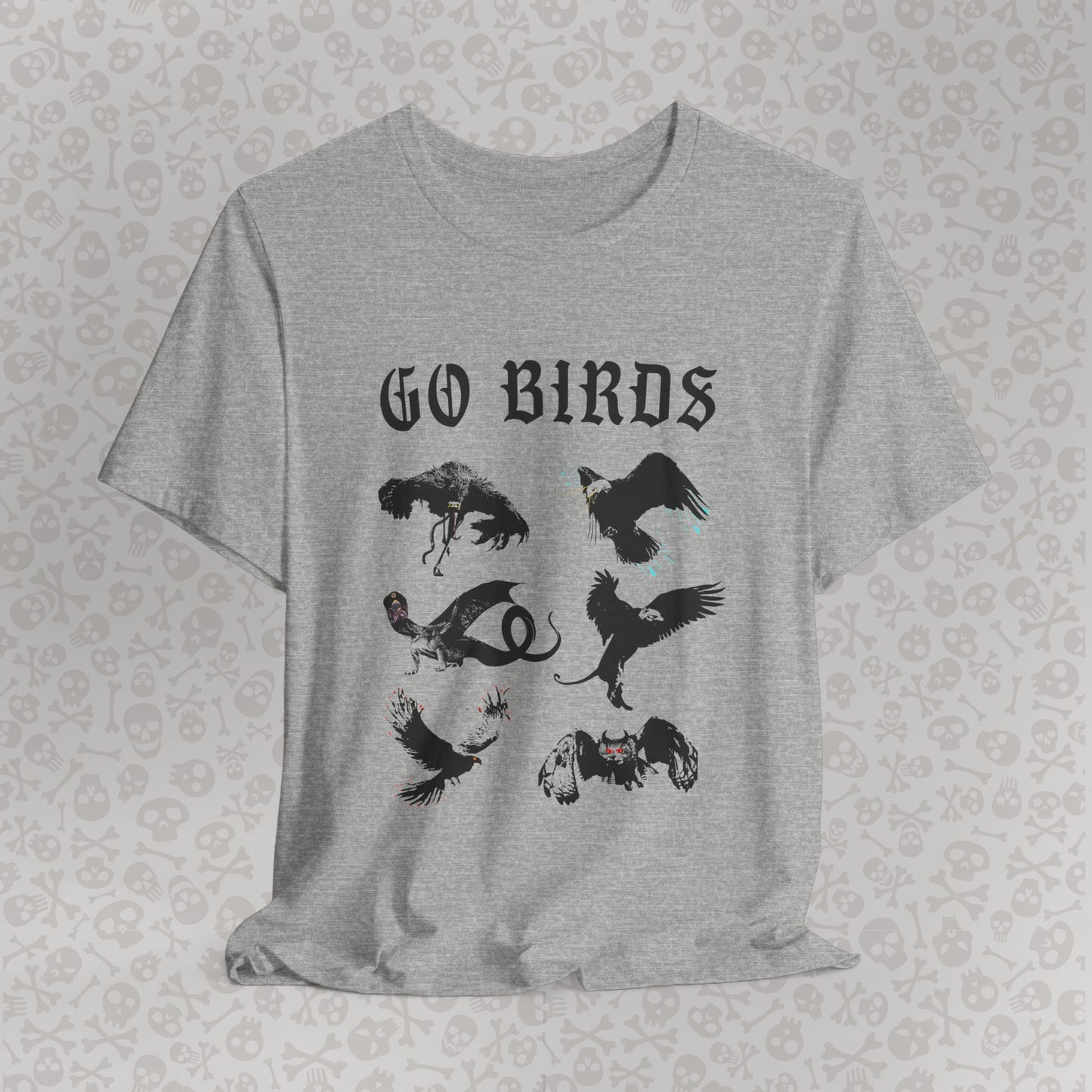 Go Birds Cryptids T-Shirt, Bird Cryptid Tee, Thunderbird Shirt, Snallygaster, Griffin, Phoenix, Devil Bird, Terror Bird, Philadelphia Shirt