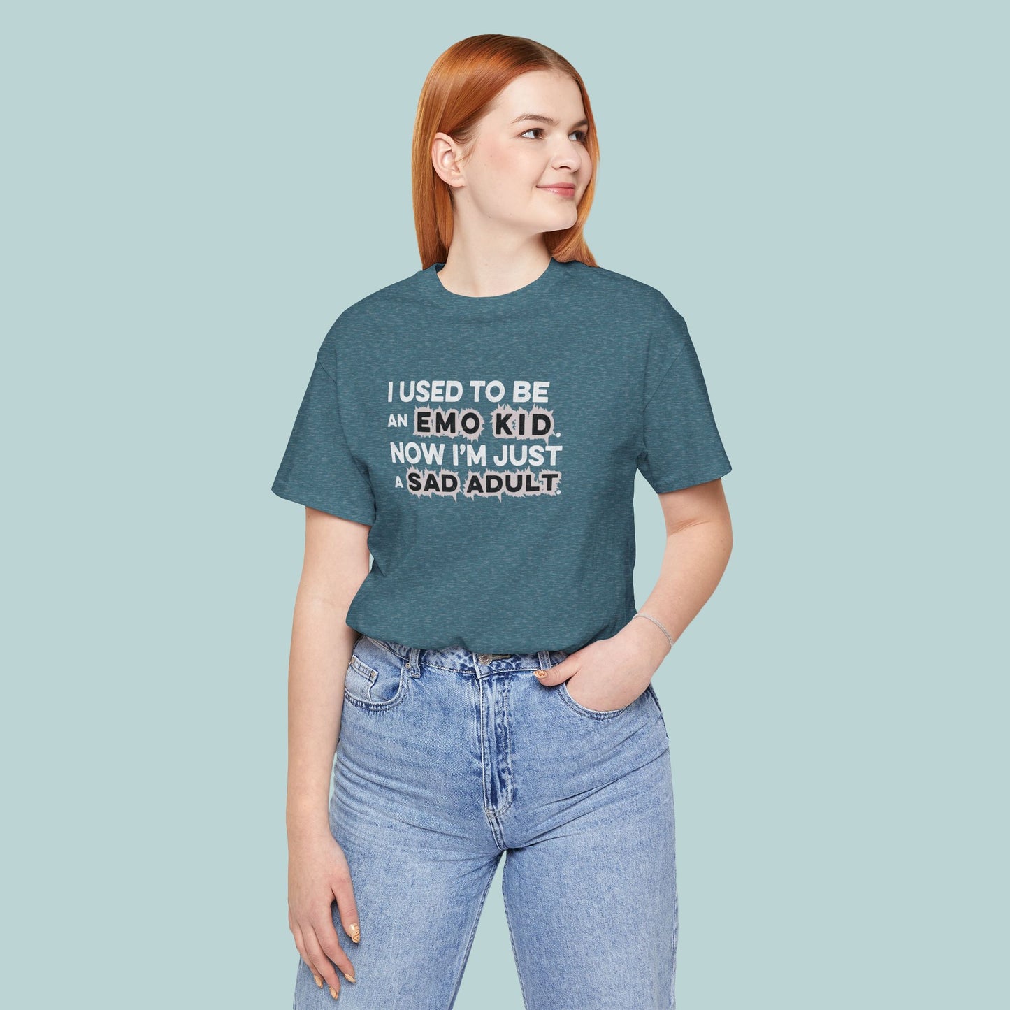 Former Emo Kid T-Shirt, Unisex Short Sleeve Tee, Gift for Sad Adults, Emo Fashion Tee, Casual Everyday Wear, Funny T-Shirt