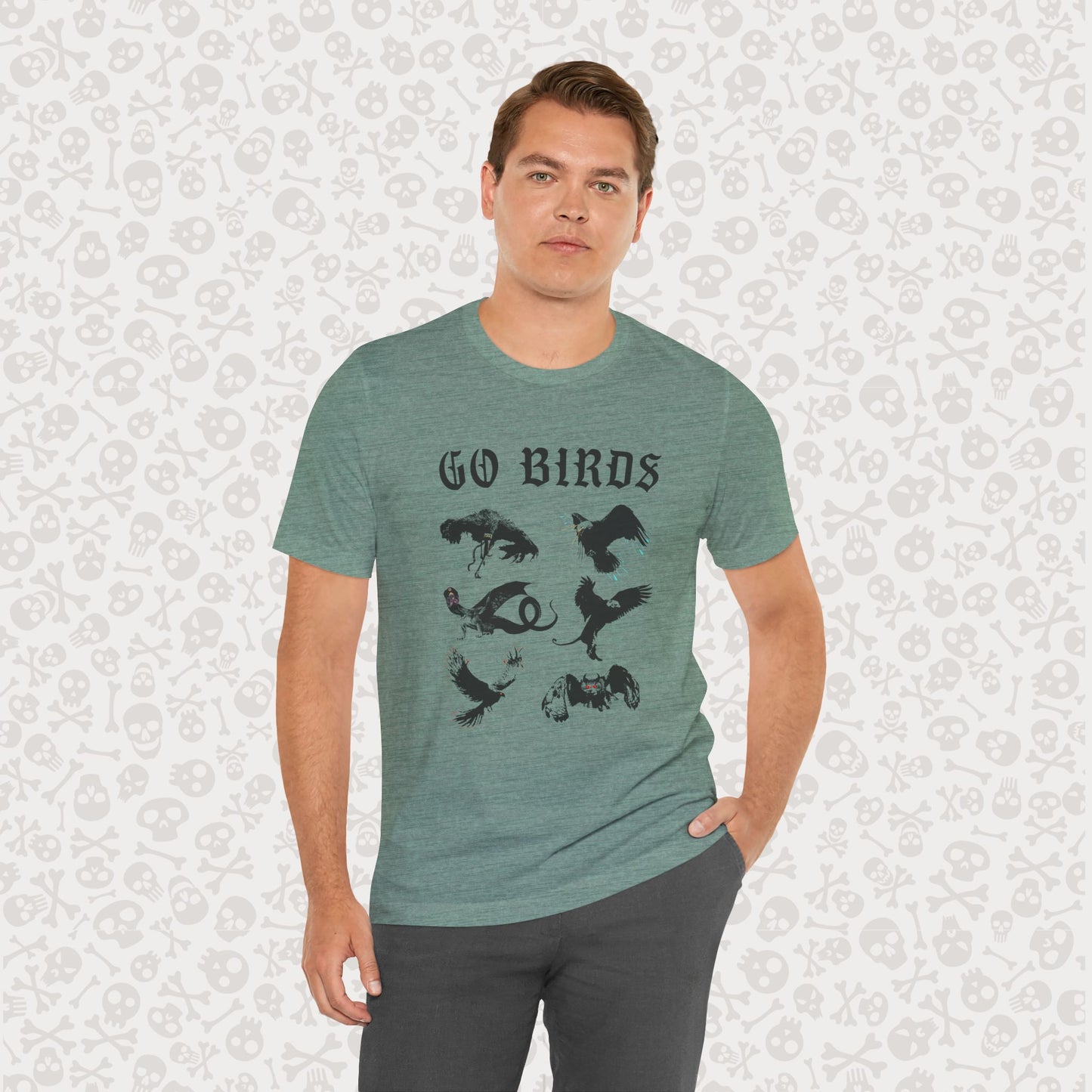 Go Birds Cryptids T-Shirt, Bird Cryptid Tee, Thunderbird Shirt, Snallygaster, Griffin, Phoenix, Devil Bird, Terror Bird, Philadelphia Shirt