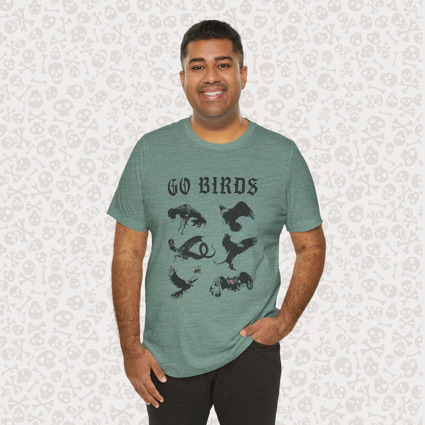 Go Birds Cryptids T-Shirt, Bird Cryptid Tee, Thunderbird Shirt, Snallygaster, Griffin, Phoenix, Devil Bird, Terror Bird, Philadelphia Shirt