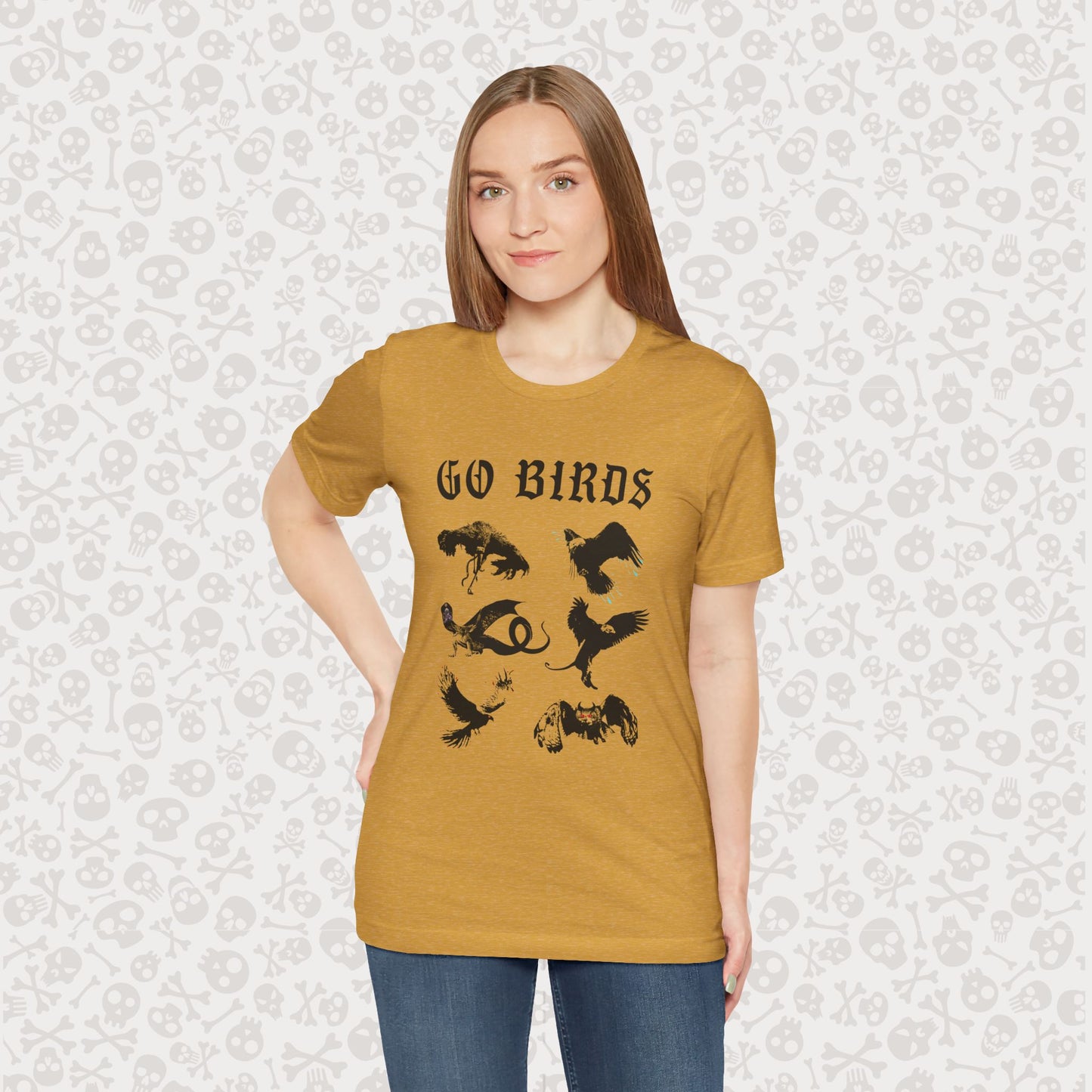 Go Birds Cryptids T-Shirt, Bird Cryptid Tee, Thunderbird Shirt, Snallygaster, Griffin, Phoenix, Devil Bird, Terror Bird, Philadelphia Shirt