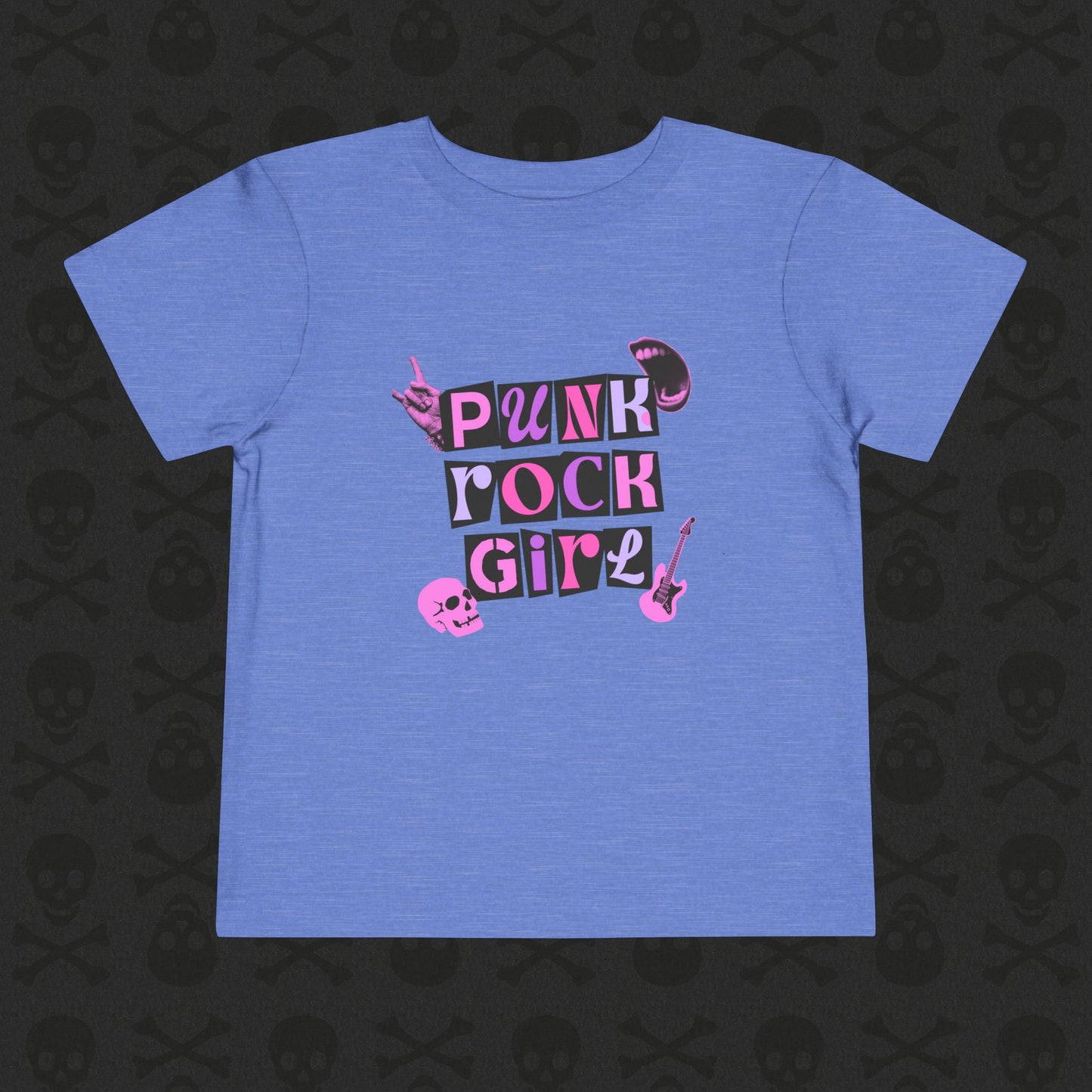 Punk Rock Girl Toddler Tee | Cute Kids Graphic T-Shirt | Trendy Toddler Gift, Birthday Outfit, Rocker Style