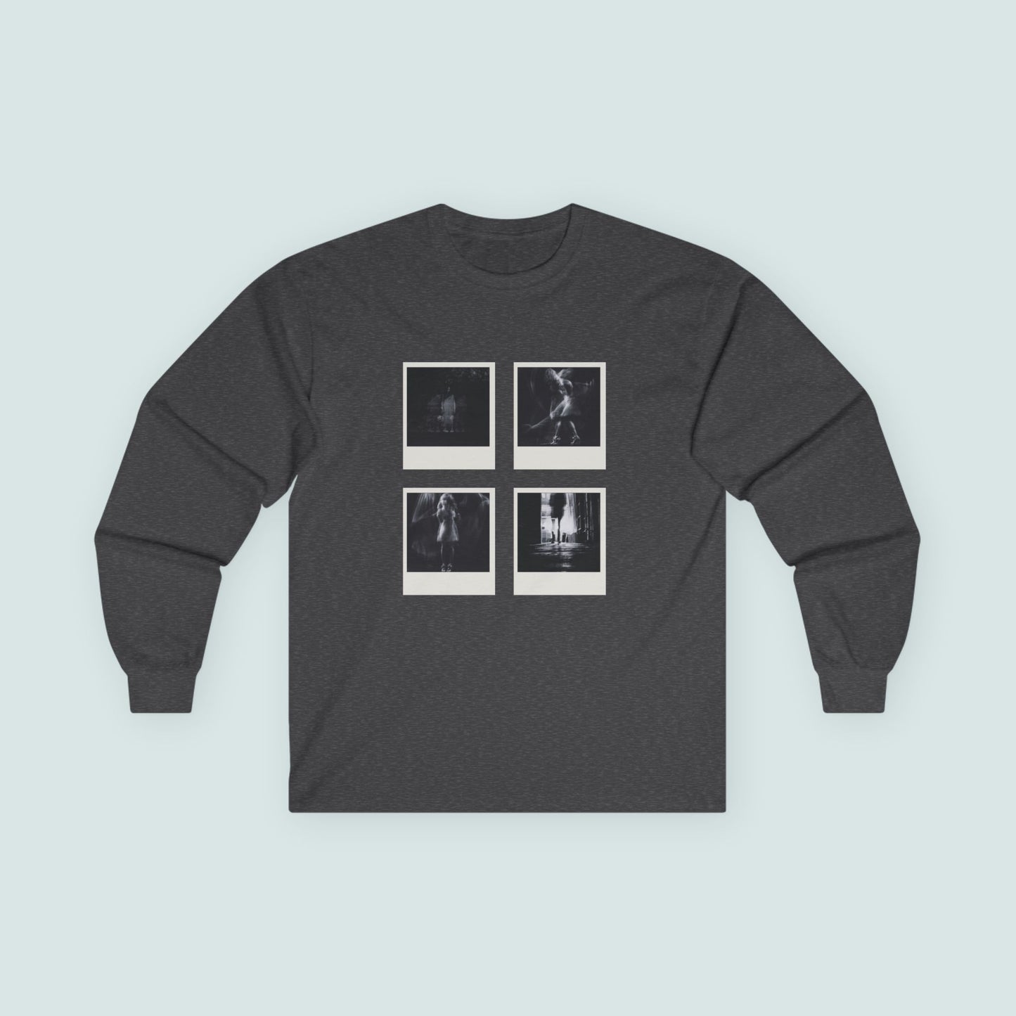 Camiseta de manga larga fantasmal Polaroids of Apparitions, camiseta de algodón embrujada, camiseta vintage Spirit, camiseta unisex de fotografía paranormal