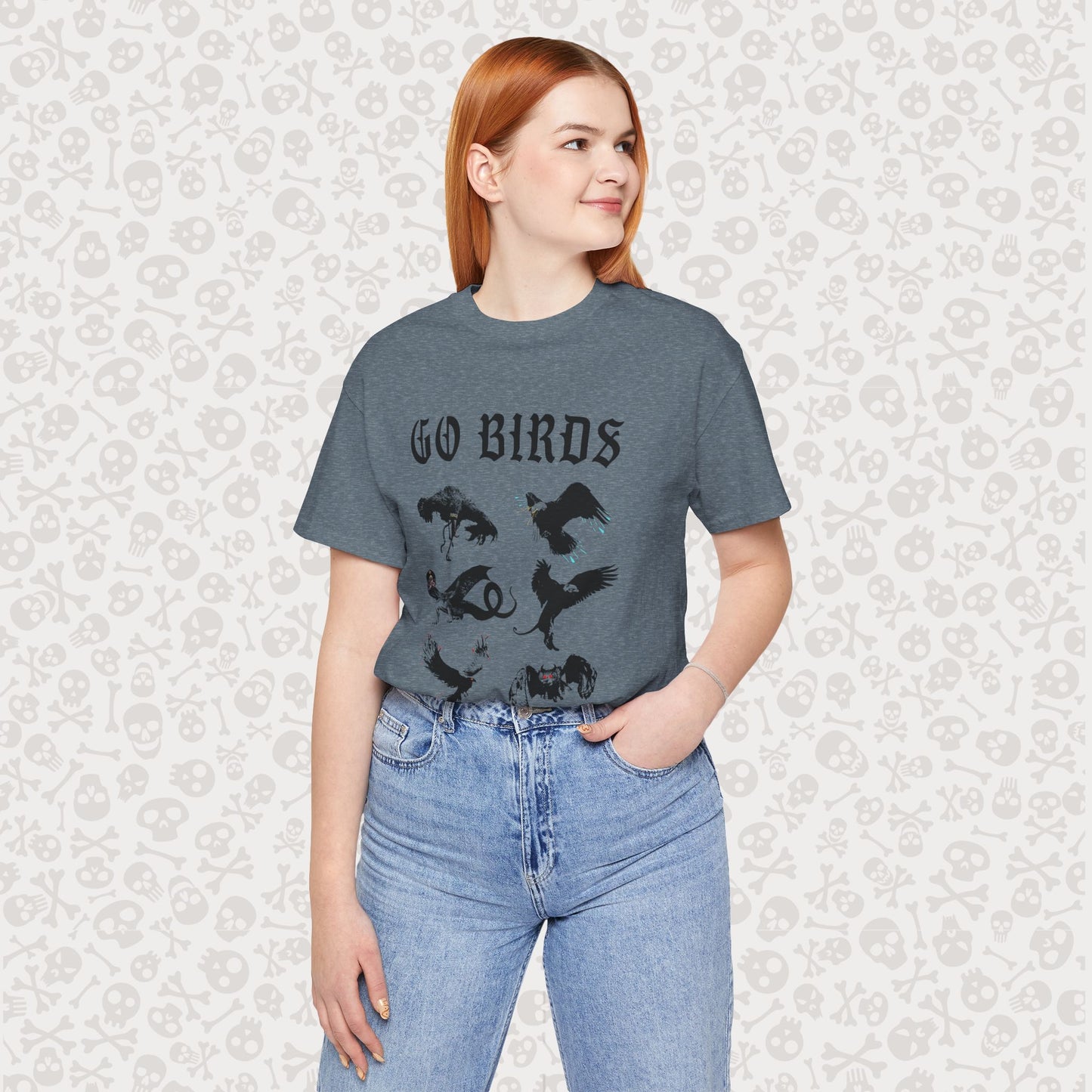 Go Birds Cryptids T-Shirt, Bird Cryptid Tee, Thunderbird Shirt, Snallygaster, Griffin, Phoenix, Devil Bird, Terror Bird, Philadelphia Shirt