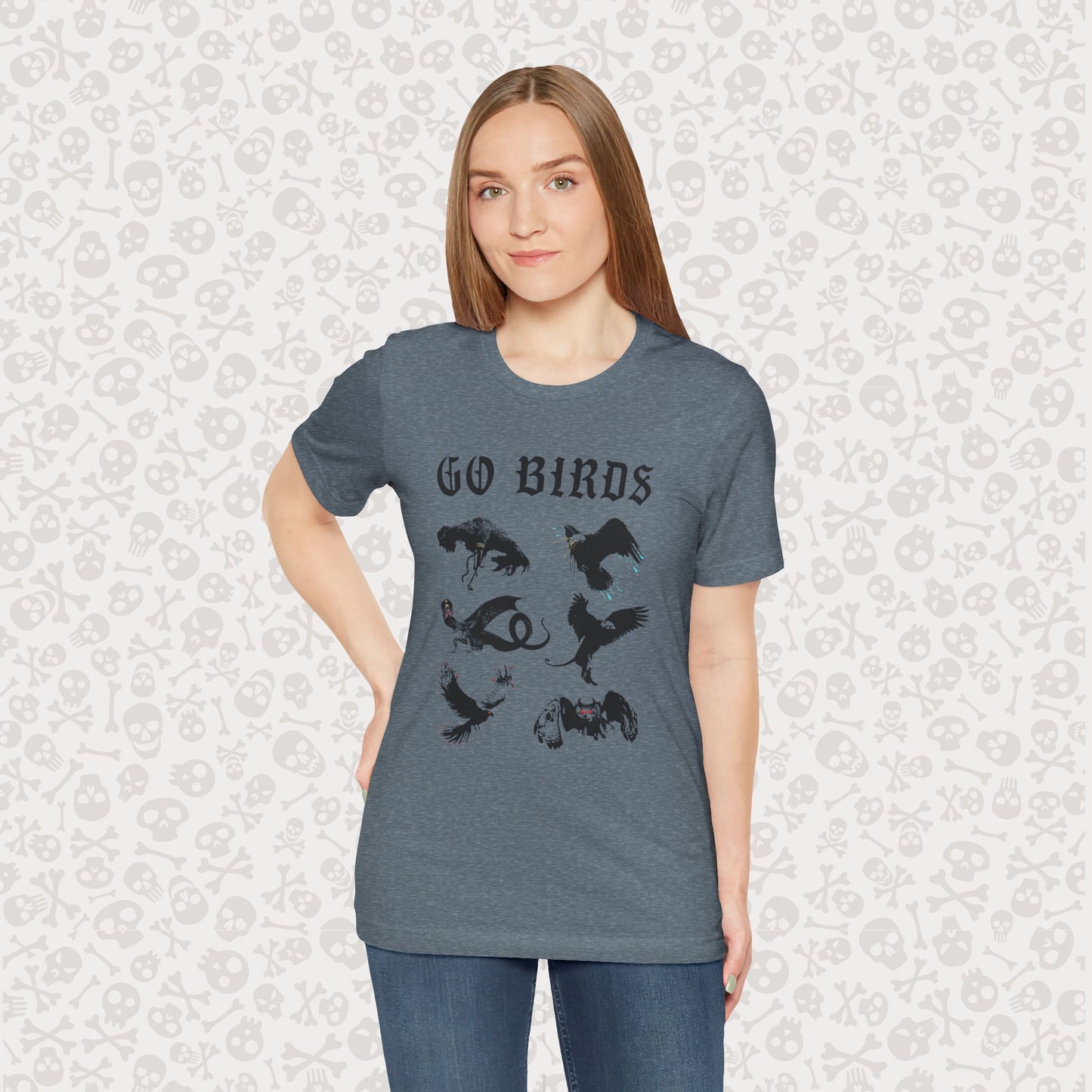 Go Birds Cryptids T-Shirt, Bird Cryptid Tee, Thunderbird Shirt, Snallygaster, Griffin, Phoenix, Devil Bird, Terror Bird, Philadelphia Shirt