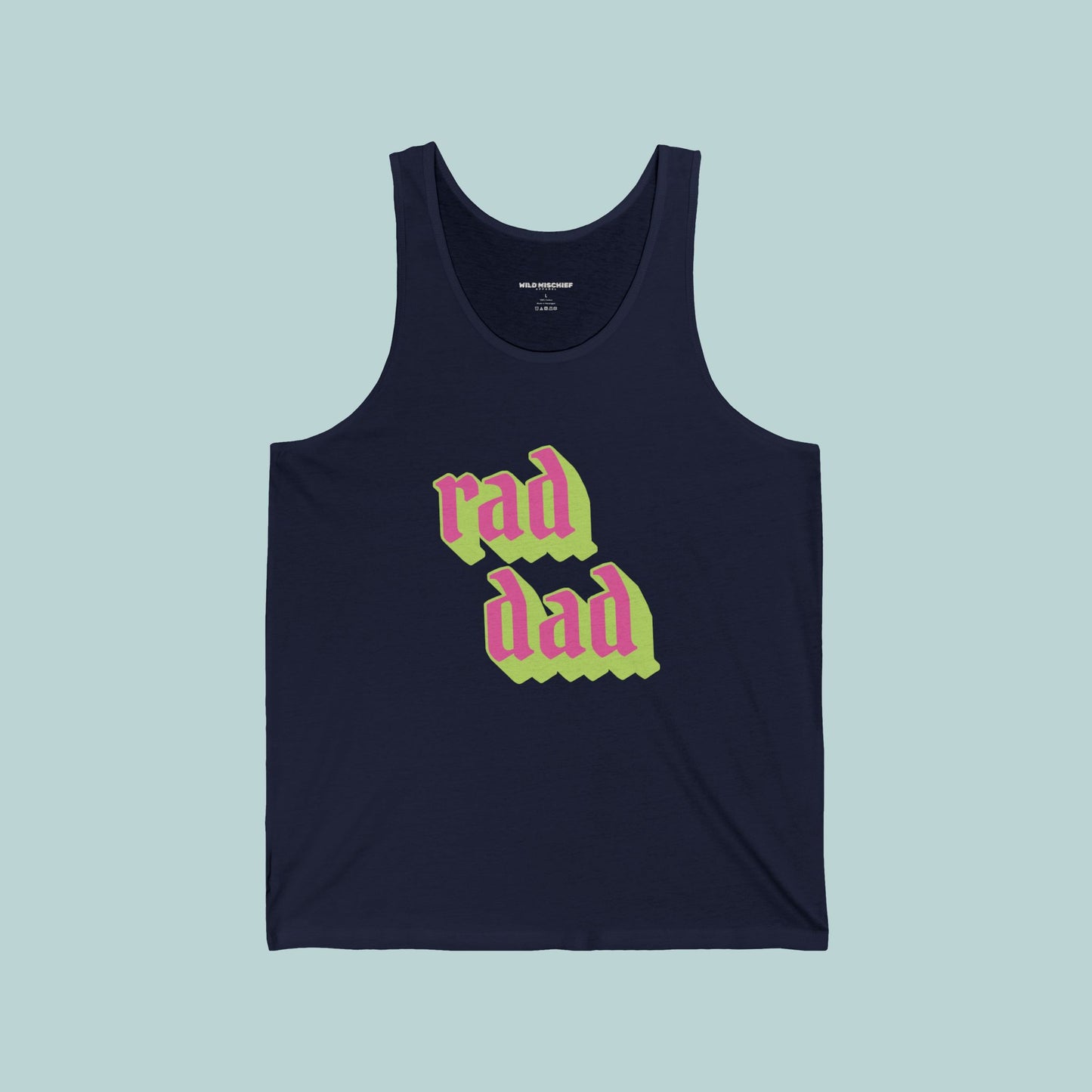 Rad Dad Jersey Tank - Perfect for Father's Day, Gifts for Dad, Summer Casual Wear, Family Gatherings, Trendy Father Apparel, 90s aesthetic