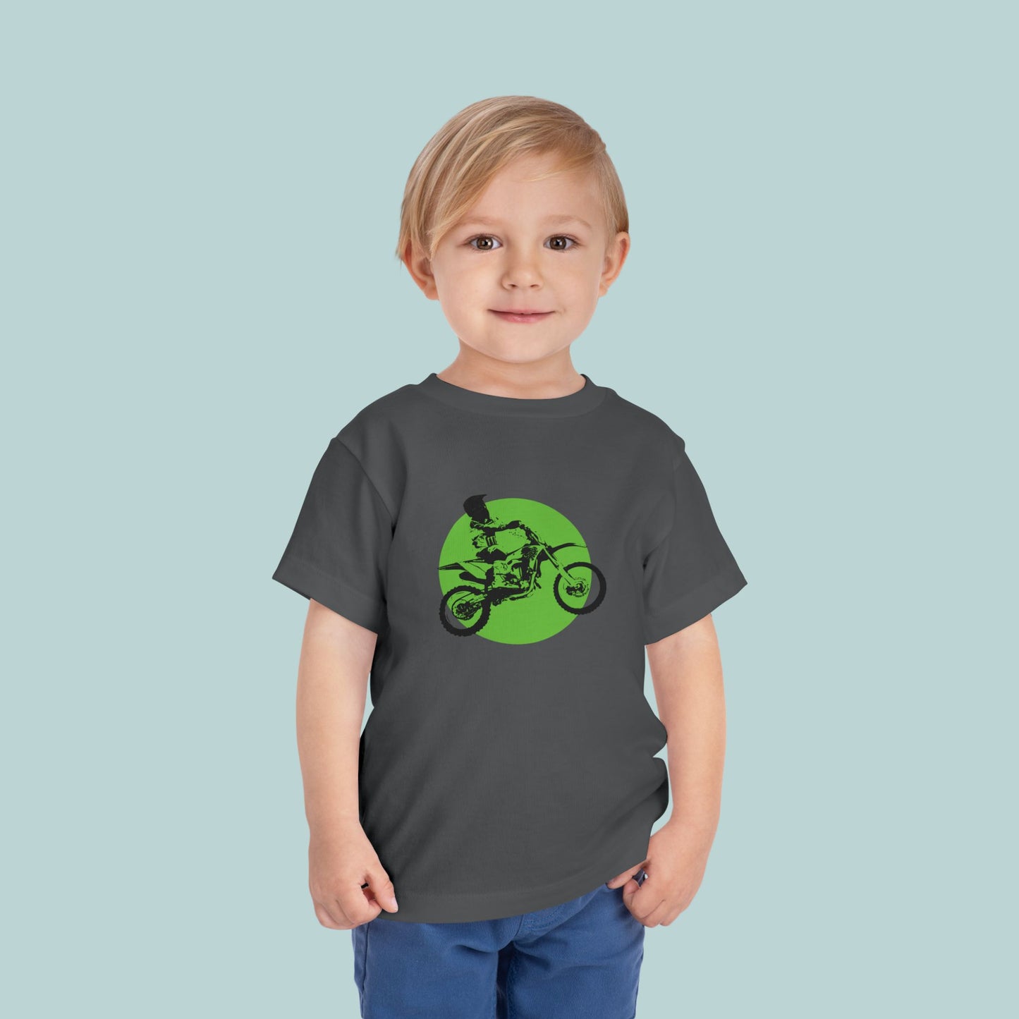 Dirt Bike Toddler Tee, Kids Motocross Shirt, Off-Road Child Top, Cool Children's T-Shirt for Boys and Girls, Birthday Gift for Toddlers
