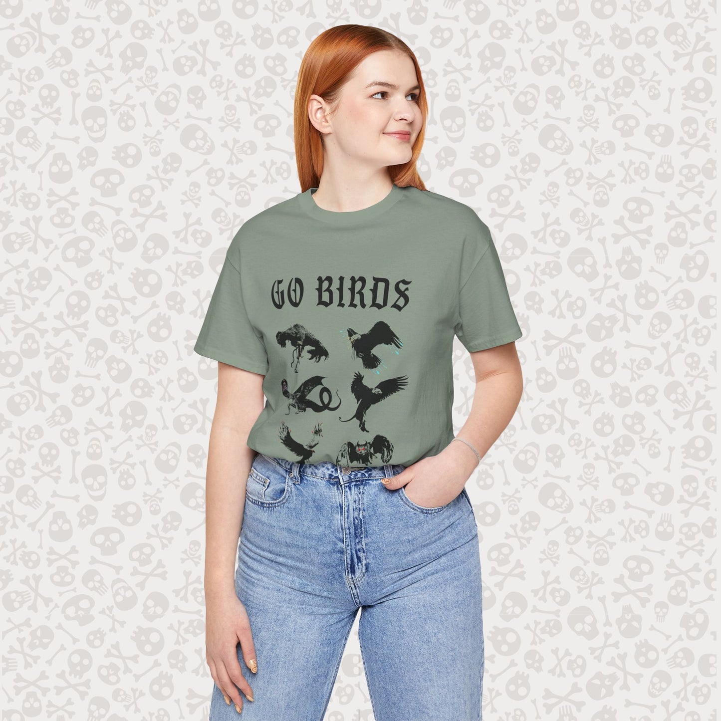 Go Birds Cryptids T-Shirt, Bird Cryptid Tee, Thunderbird Shirt, Snallygaster, Griffin, Phoenix, Devil Bird, Terror Bird, Philadelphia Shirt
