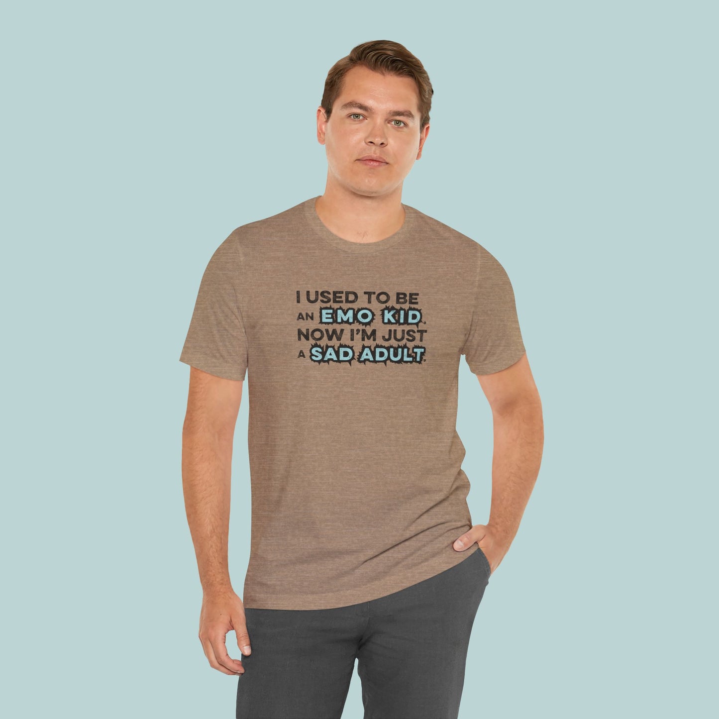 Former Emo Kid T-Shirt, Unisex Short Sleeve Tee, Gift for Sad Adults, Emo Fashion Tee, Casual Everyday Wear, Funny T-Shirt