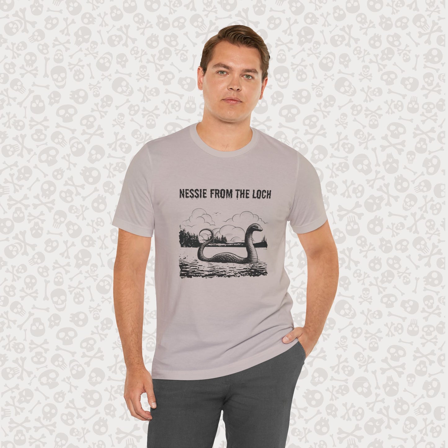 Nessie from the Loch Tee, Nessie Loch Ness Monster T-Shirt, Cryptid Tee, Unisex Jersey Short Sleeve Shirt, Loch Ness