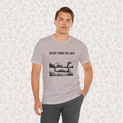 Nessie from the Loch Tee, Nessie Loch Ness Monster T-Shirt, Cryptid Tee, Unisex Jersey Short Sleeve Shirt, Loch Ness